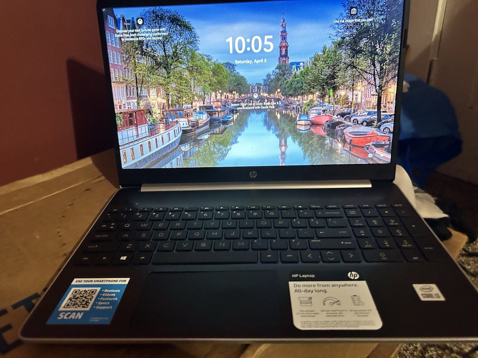Touchscreen HP Laptop model is intel core i3 10th generation all day battery