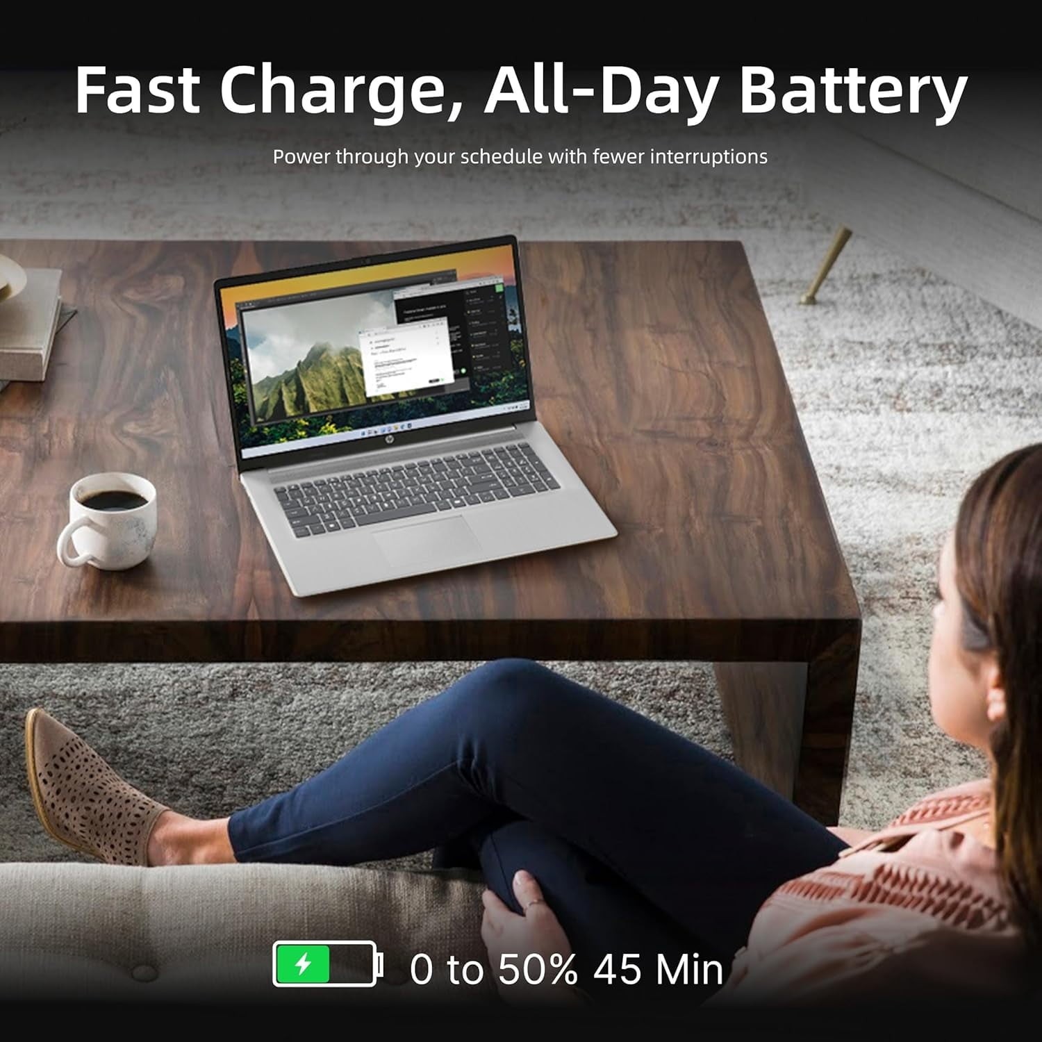 HP 17″ FHD AI Laptop Ultra 7 16GB DDR5 RAM 512GB SSD Win11 Backlit Silver