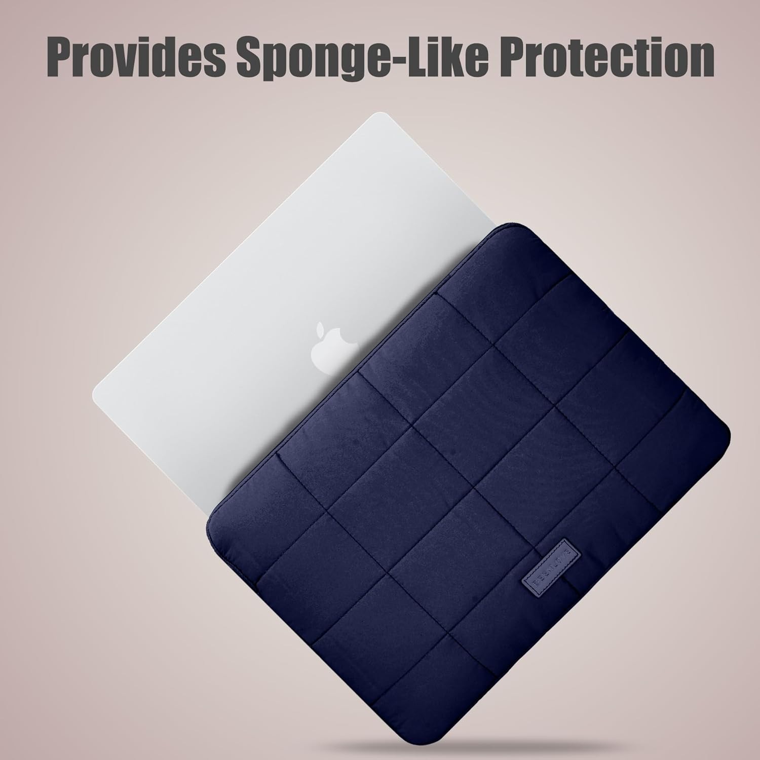 Puffy Laptop Sleeve 14 Inch Matte Navy, Waterproof Carrying Case Bag for Women