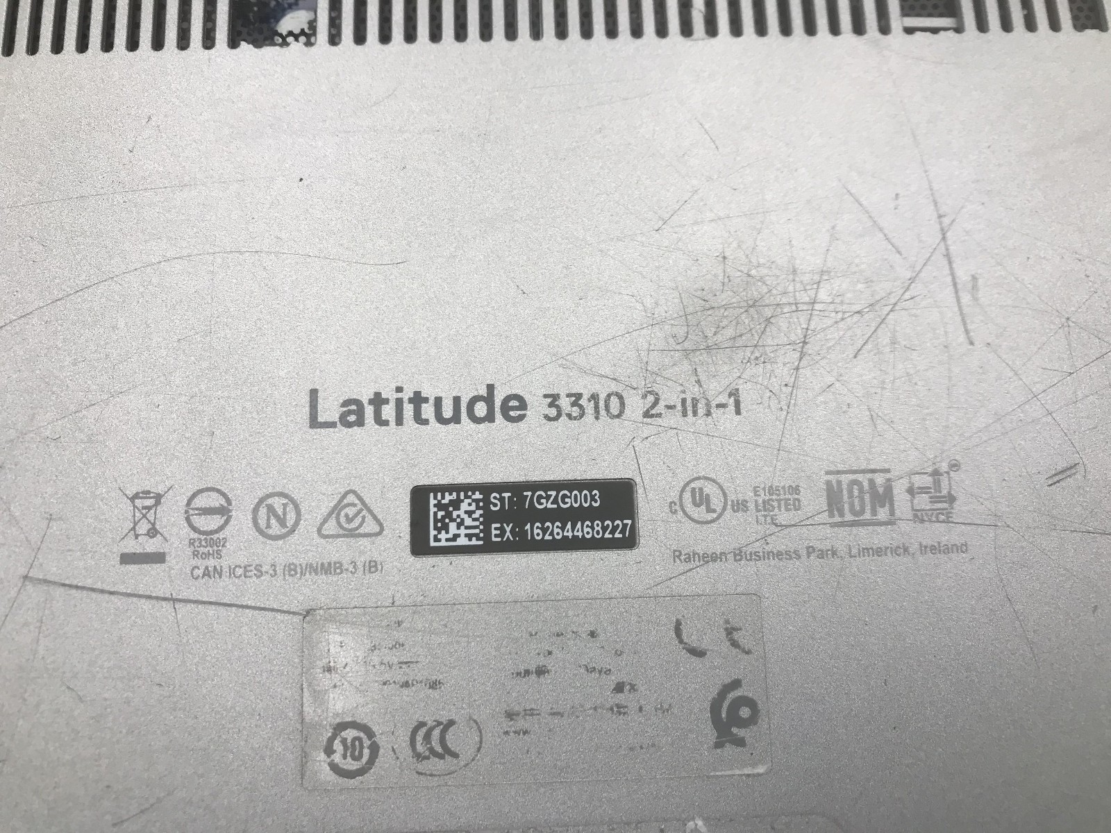 DELL LATITUDE 3310 – FOR PARTS/REPAIR – INTEL I3 8TH GEN – NO RAM -READ DESC- BB