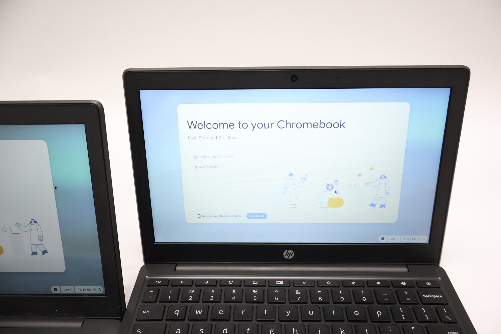 Lot of 3 HP 11A-NA0081CL 2H7Q9UA MediaTek MT8183 4GB RAM 32 GB Chromebook Laptop
