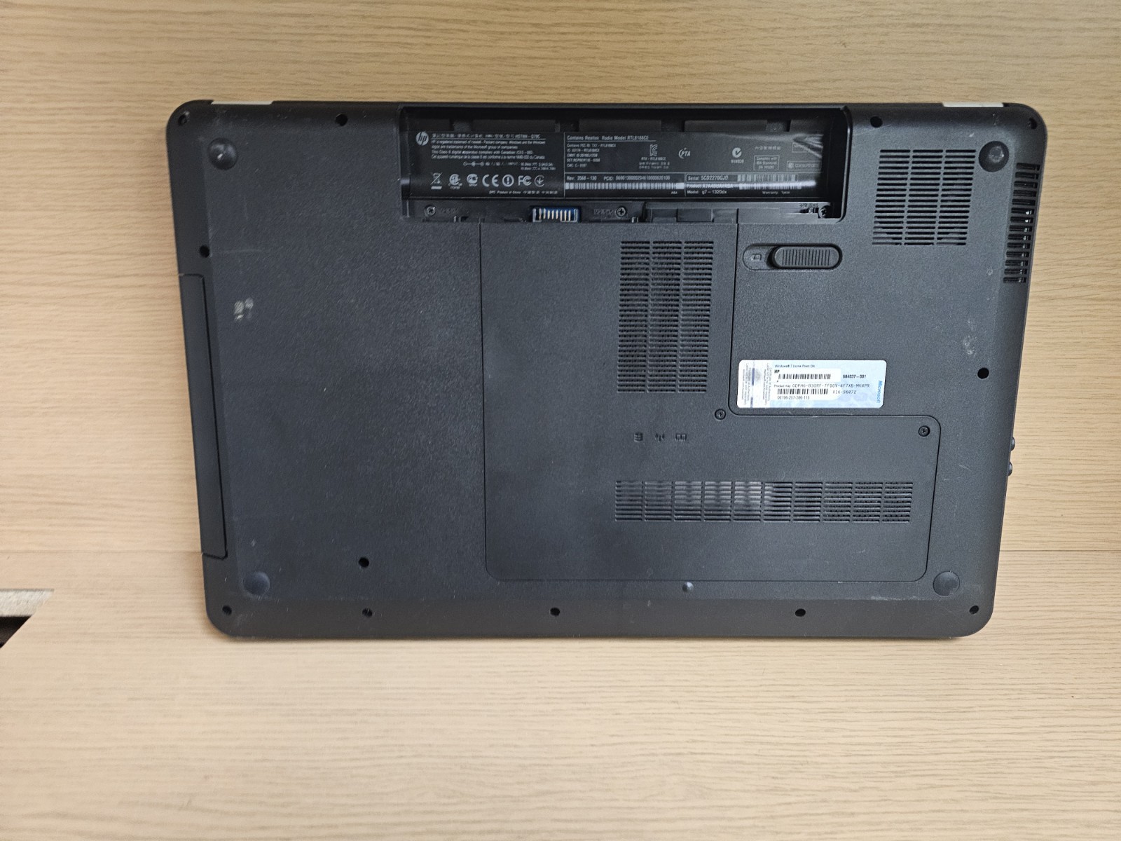 hp pavilion g7 for parts or non working
