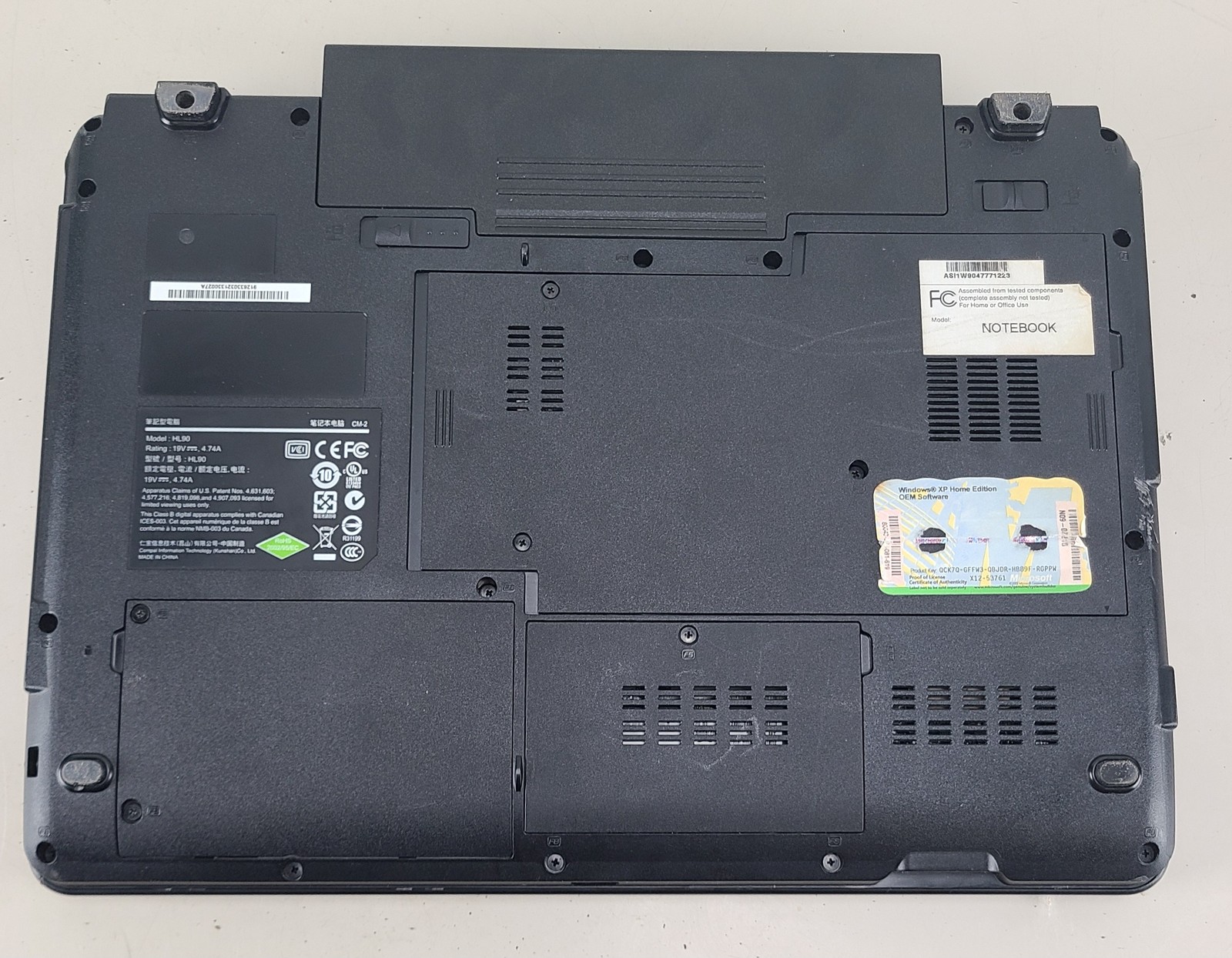 FOR PARTS Clone Laptop HL90 2GB 120GB HDD BAD BATTERY/NO OS