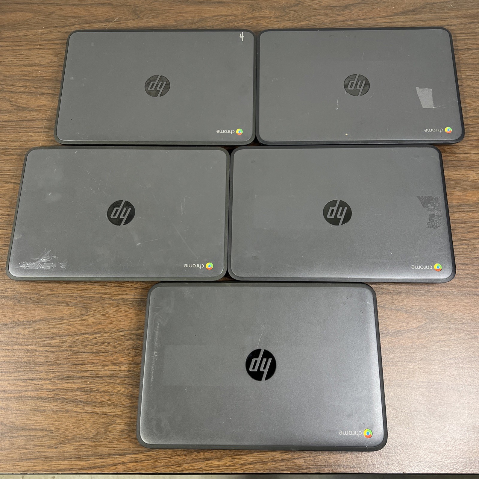 Lot Of 5 HP Chromebook 11 G5 EE | Celeron N3060 1.6GHz CPU | 4G Ram | 16G eMMC