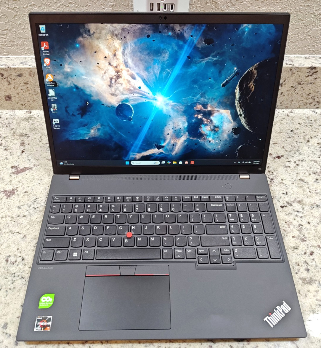 Lenovo ThinkPad T16 Gen 2 — Ryzen 7 PRO 7840U 32GB 512GB SSD WTY 2029