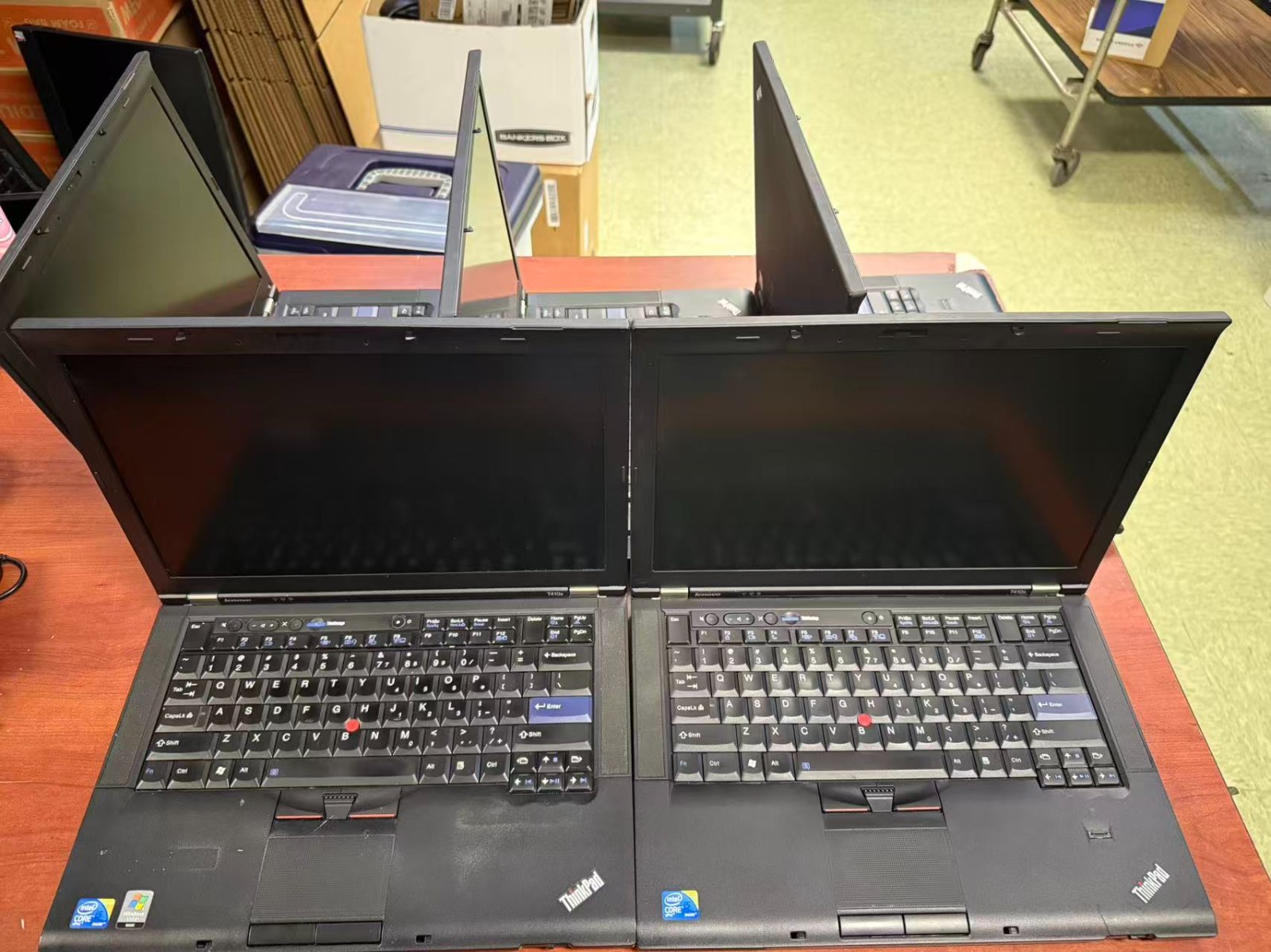 Lot of 5 Lenovo ThinkPad T410 i5‑520M 2.40GHz 4GB RAM Boots to BIOS No HDD