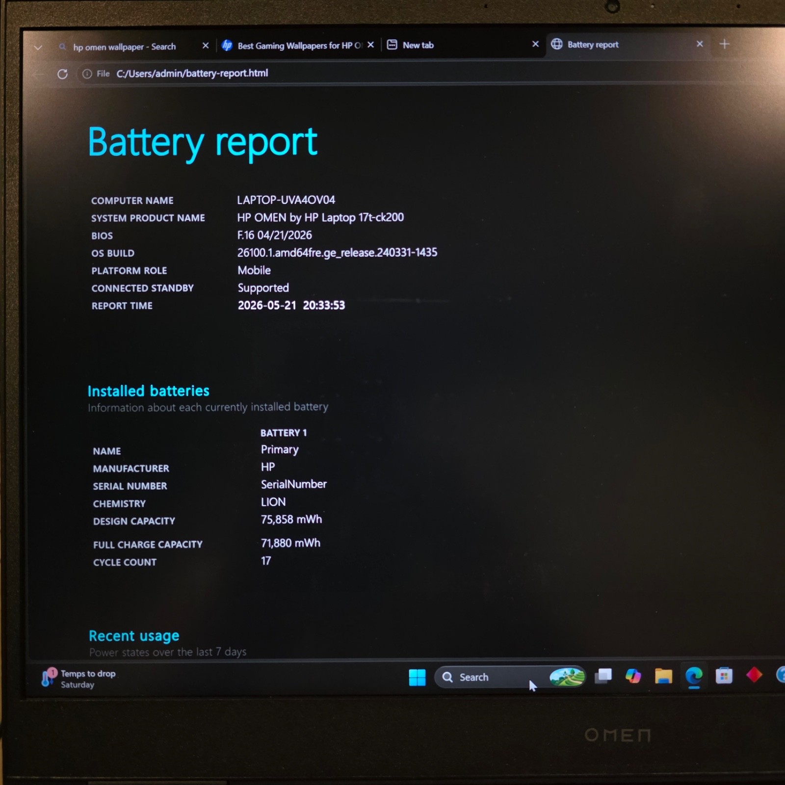 HP Omen 17.3″ 1440P 165Hz i7-13700HX 32GB 2TB SSD RTX 4090 175W 16G DDR6 Fast SH