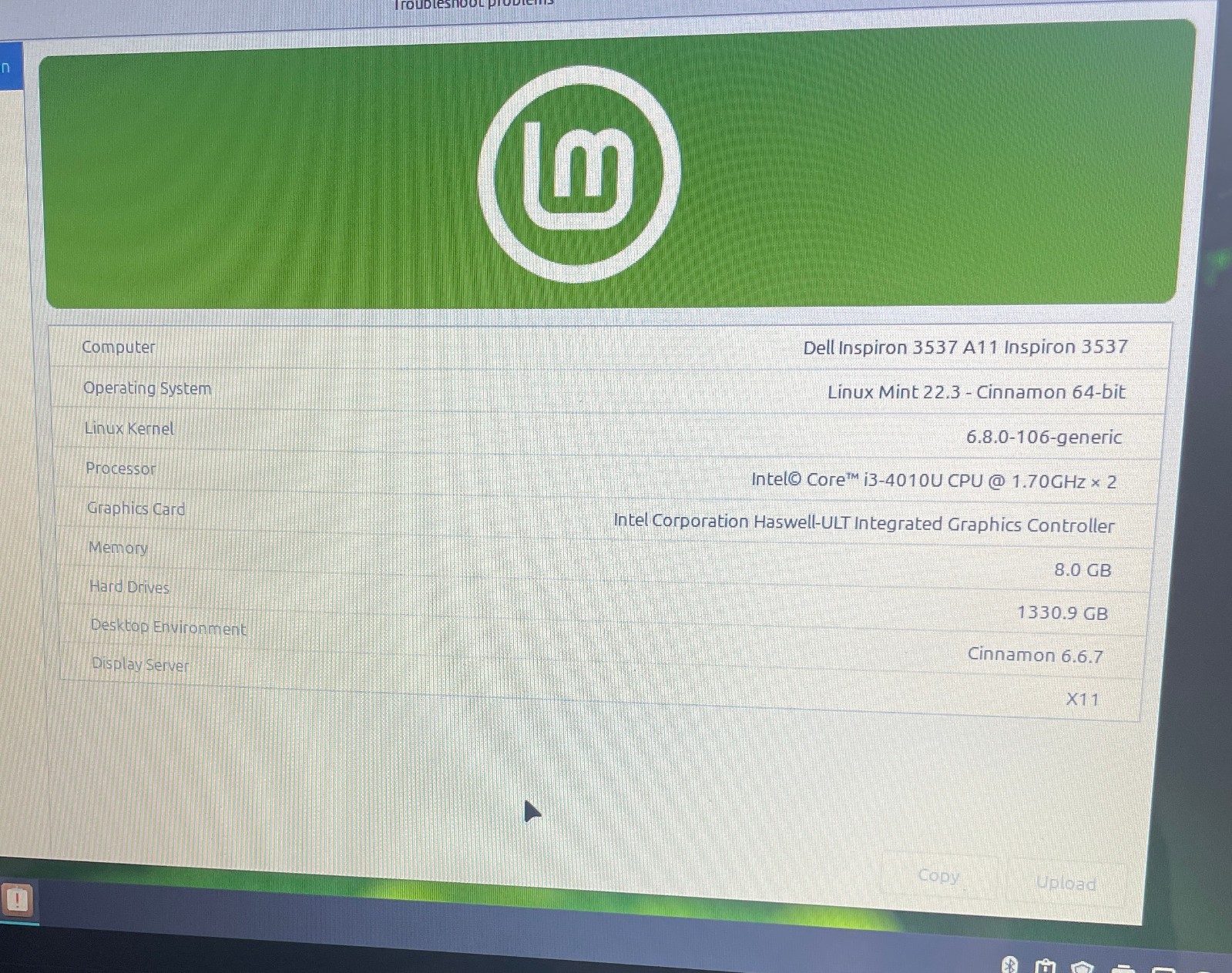 DELL INSPIRON 15-3537 Laptop 15″ *TOUCH* i3 256gb+1tb Linux Mint 22.3-extras-7