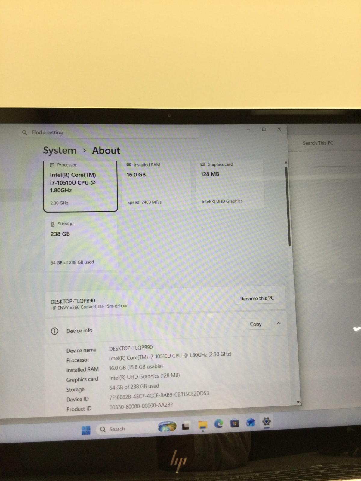 HP Envy x360 Convertible 15m-dr1xxx 15.6″Touch /i7-10510U/16GB/256GB SSD 1.80ghz