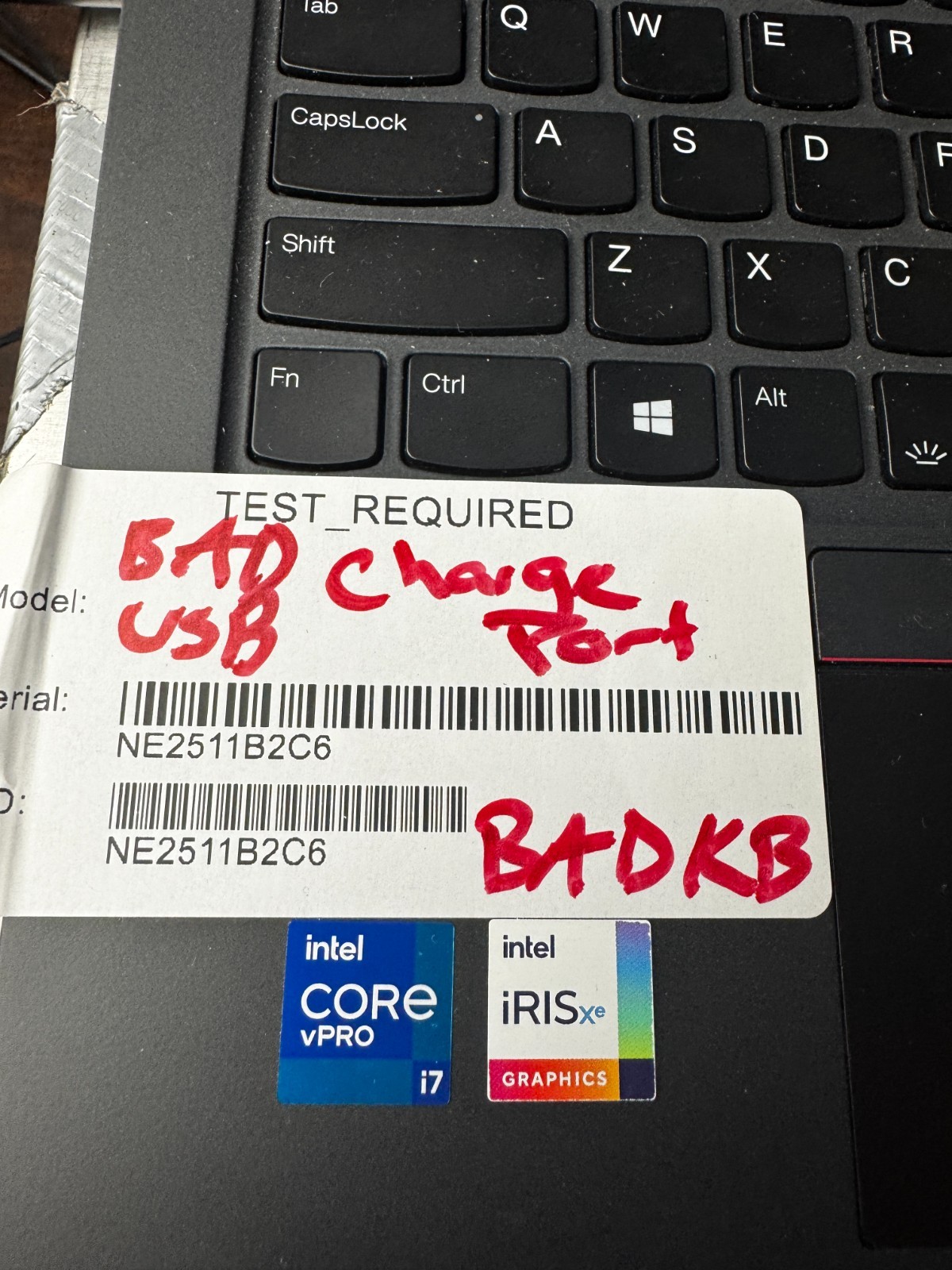LENOVO THINKPAD T14s GEN 2 Core I7-1185G7 256GB SSD 16GB RAM For Repair #6490