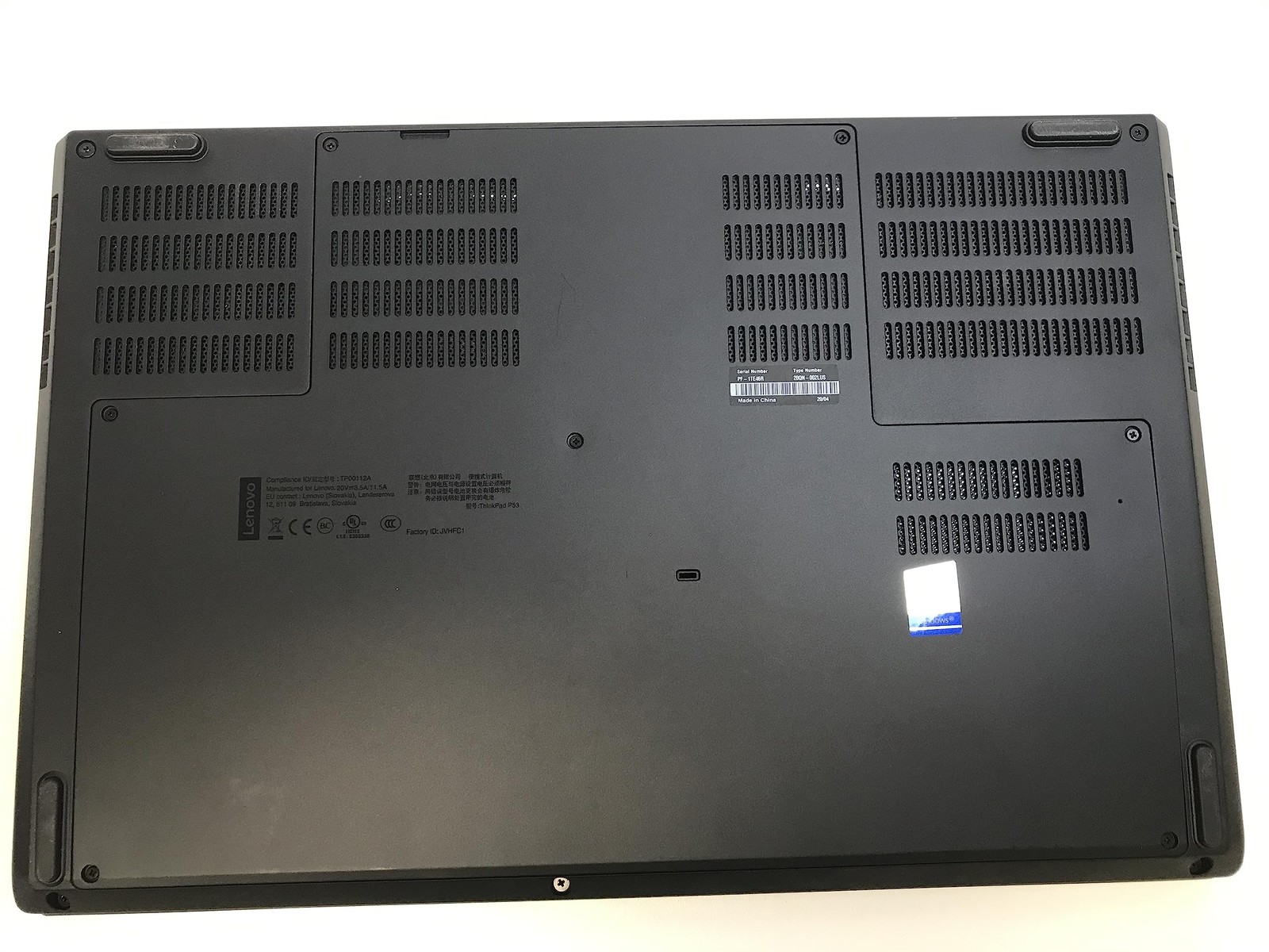 Lenovo ThinkPad P53 20QN002LUS – Intel Core i7-9750H, 16GB RAM, 1000GB SSD