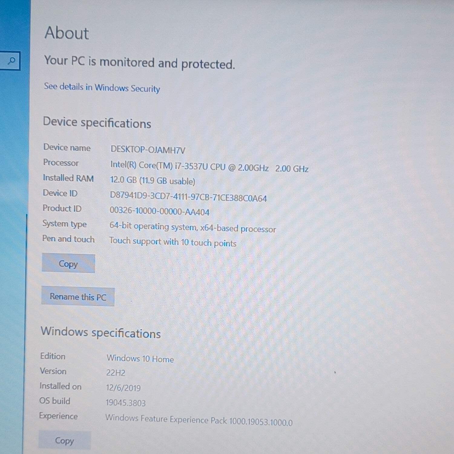 Sony Vaio C10H9LHA 14″ i7 10750H 2.6GHz 4GB RAM 128GB SSD