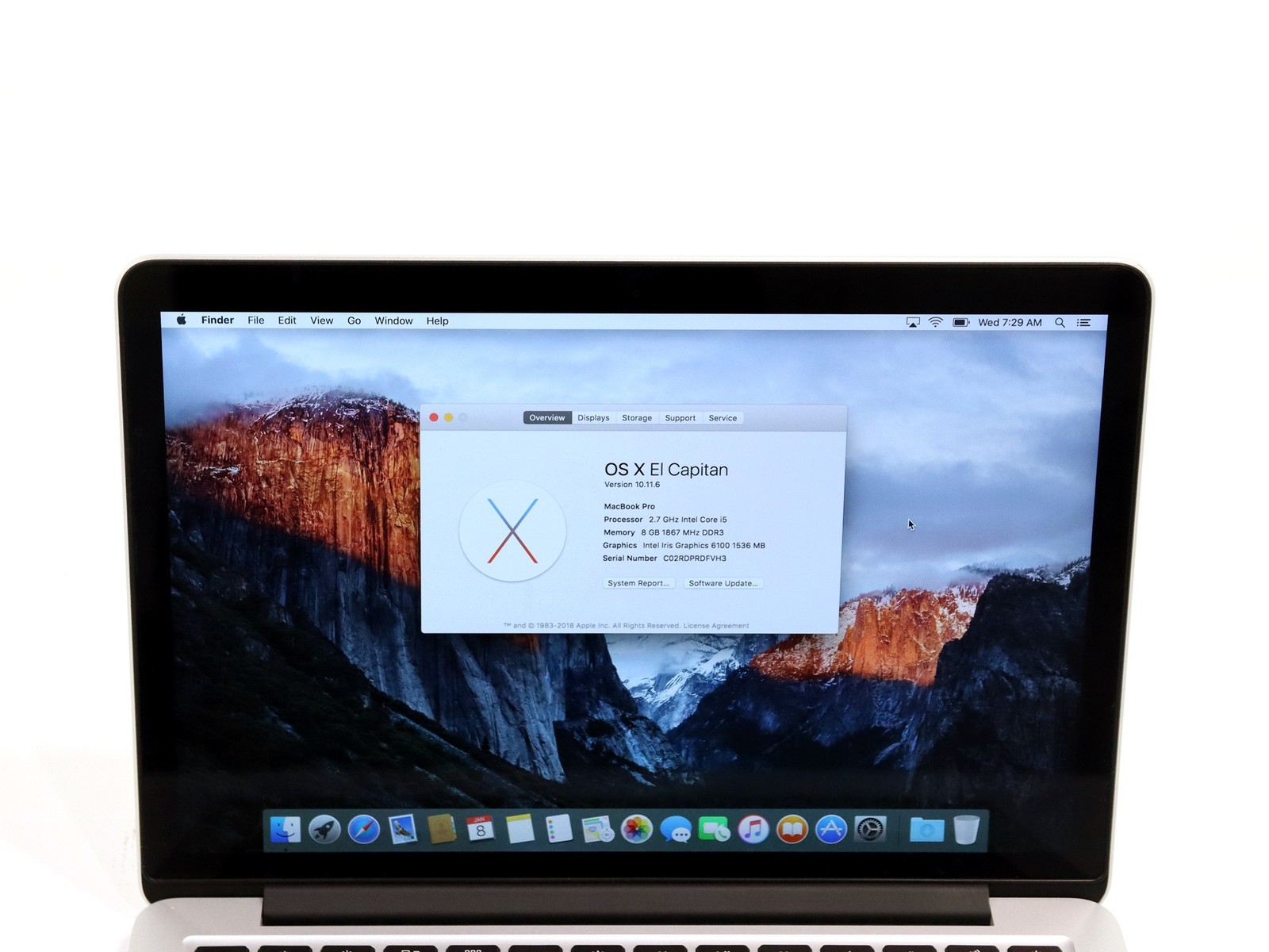 Apple MacBook Pro A1502 13.3″ Intel i5-5257U 8GB 256GB SSD
