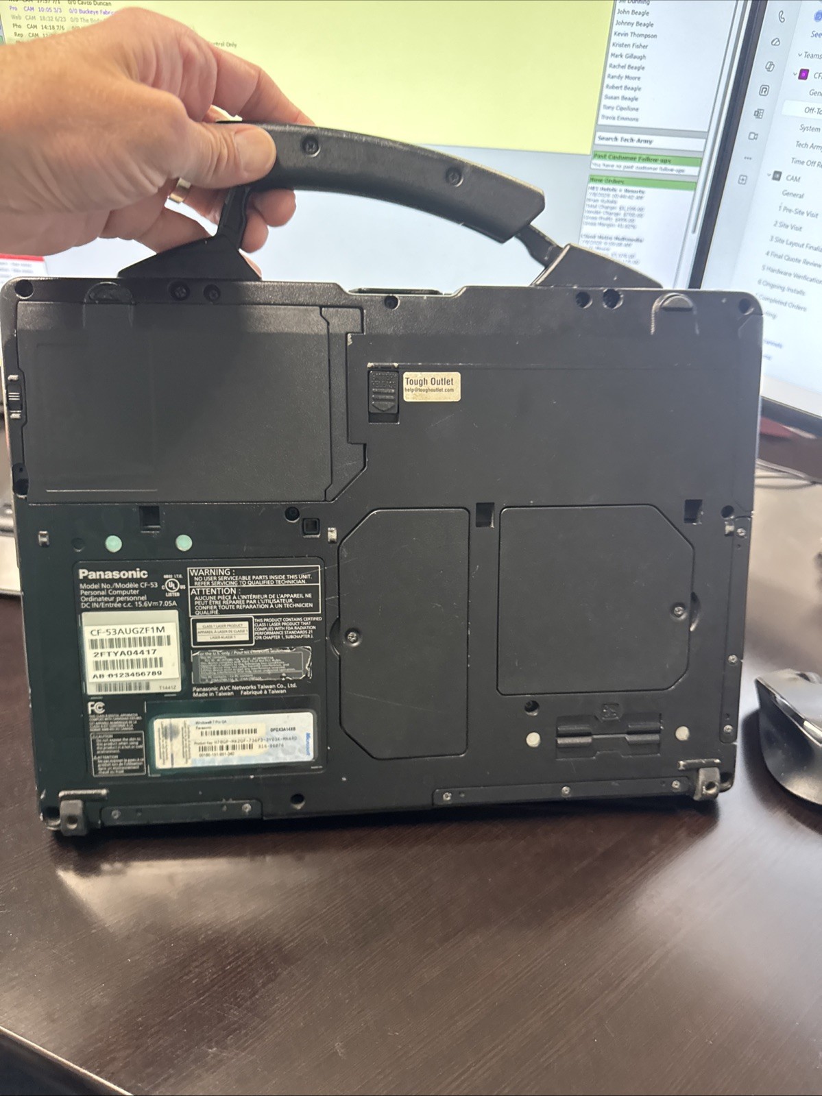 RUGGED PANASONIC CF-53 TOUGHBOOK **Patts Of Repair Free Ship
