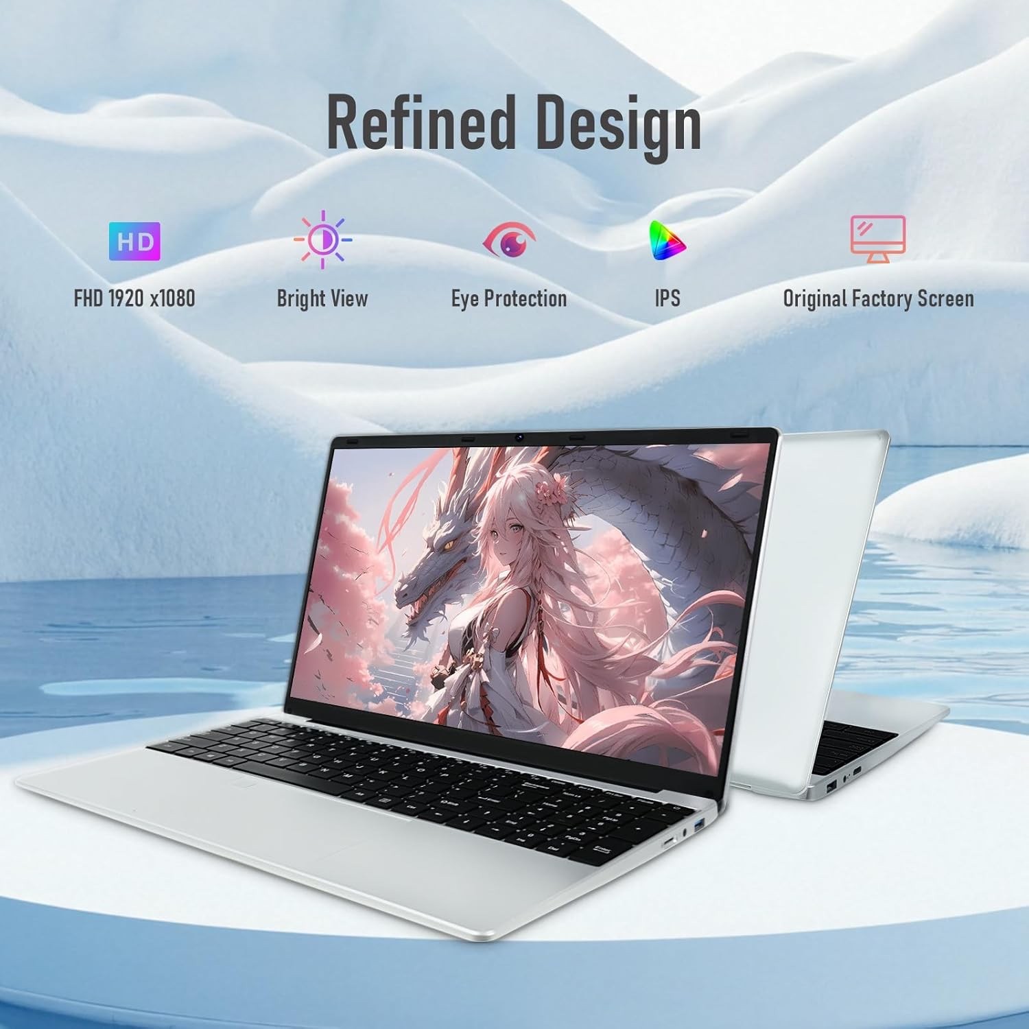 15.6 IPS-FHD-Laptop, 16GB RAM 512GB SSD, Intel Celeron N5095 Fingerprint NEW