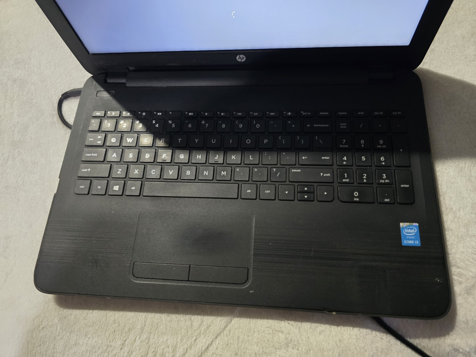 HP 250 G5 Laptop Computer 3165NGW Black Core i3 with Charger Built-in Webcam