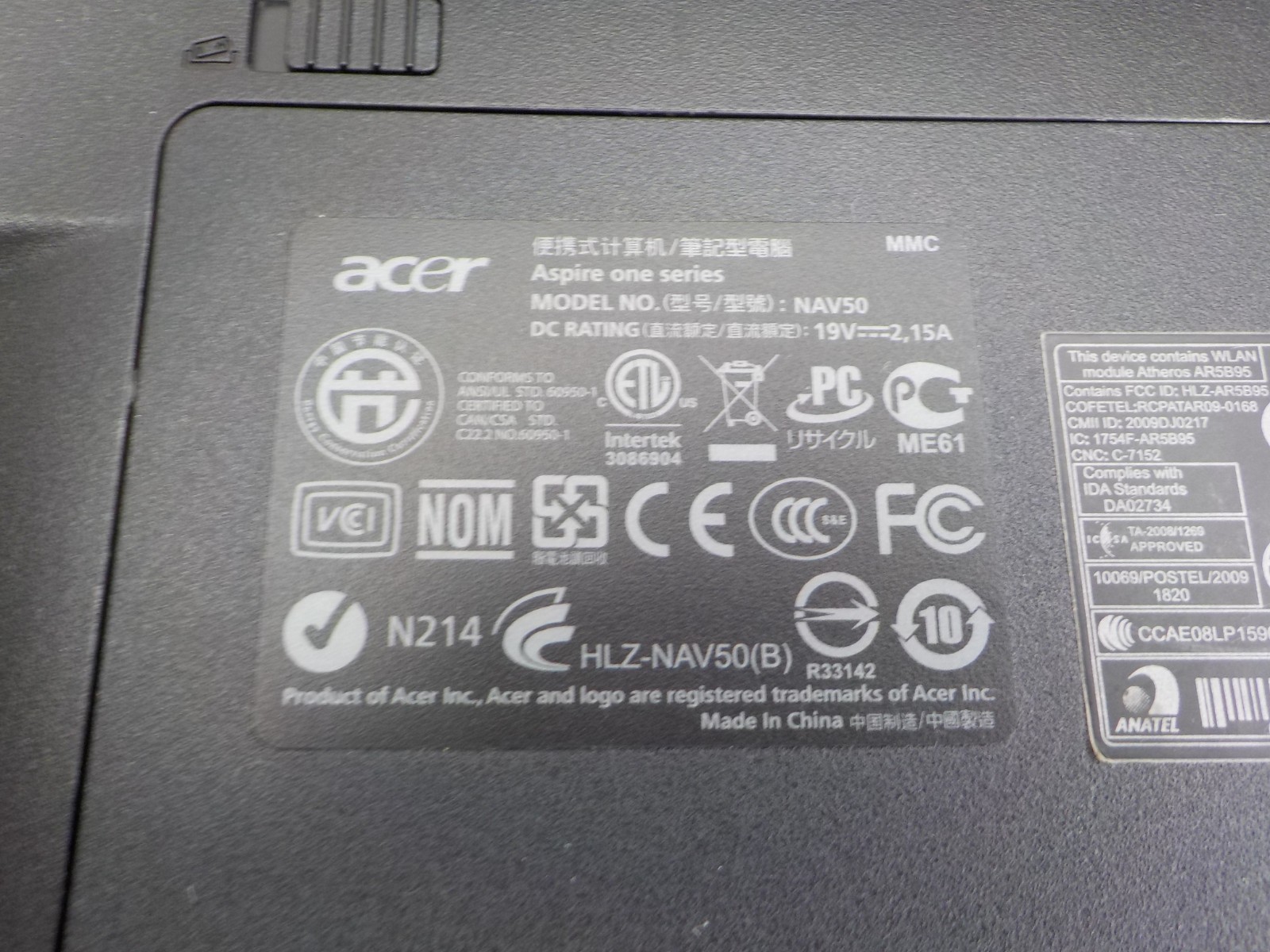 Acer Aspire One NAV50 10.1″ Laptop Netbook Computer Windows 7 160GB 1GB RAM 1.66