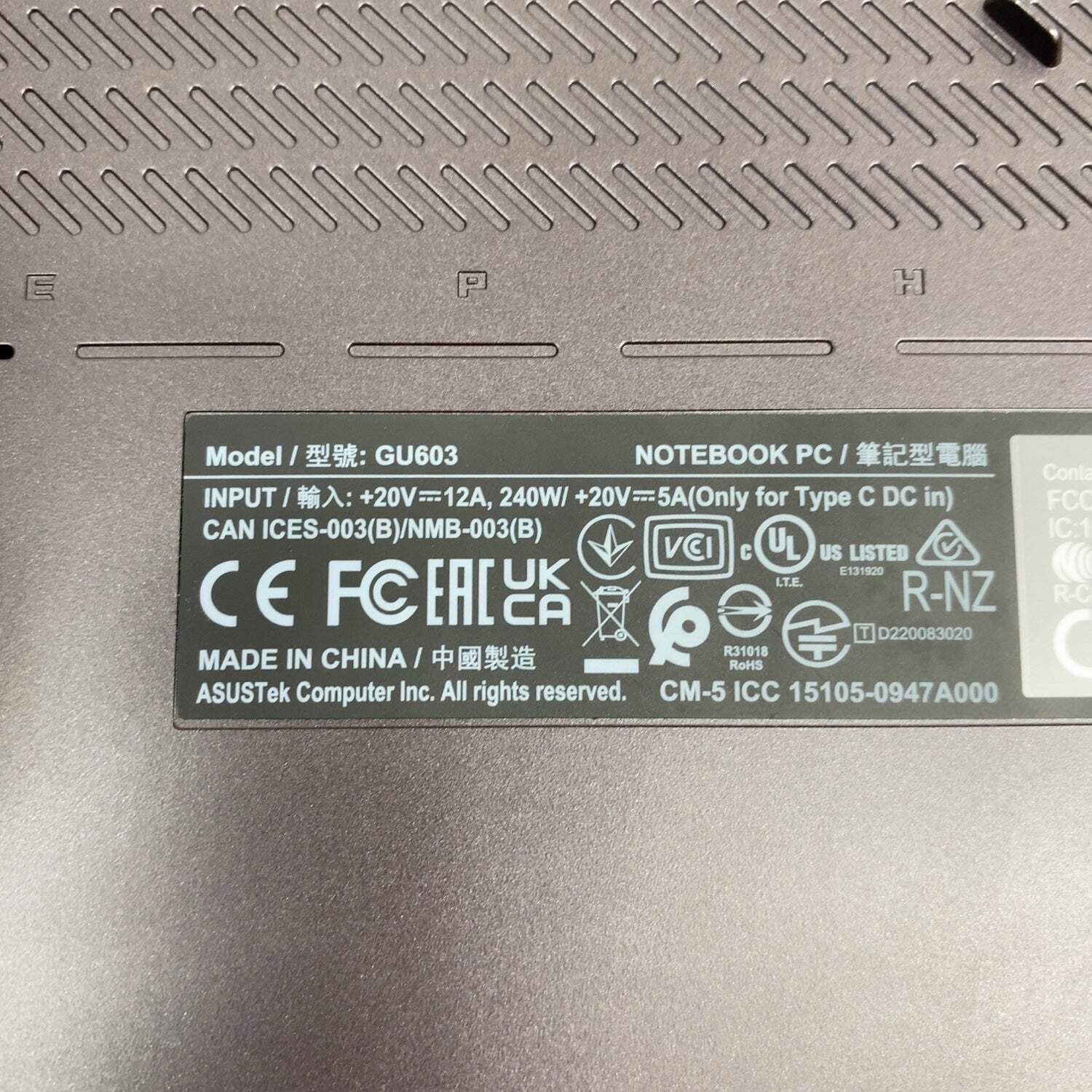 Asus ROG Zephyrus G16 GU603 16″ i7-13620H 2.4GHz 16GB RAM 512GB SSD RTX 4060