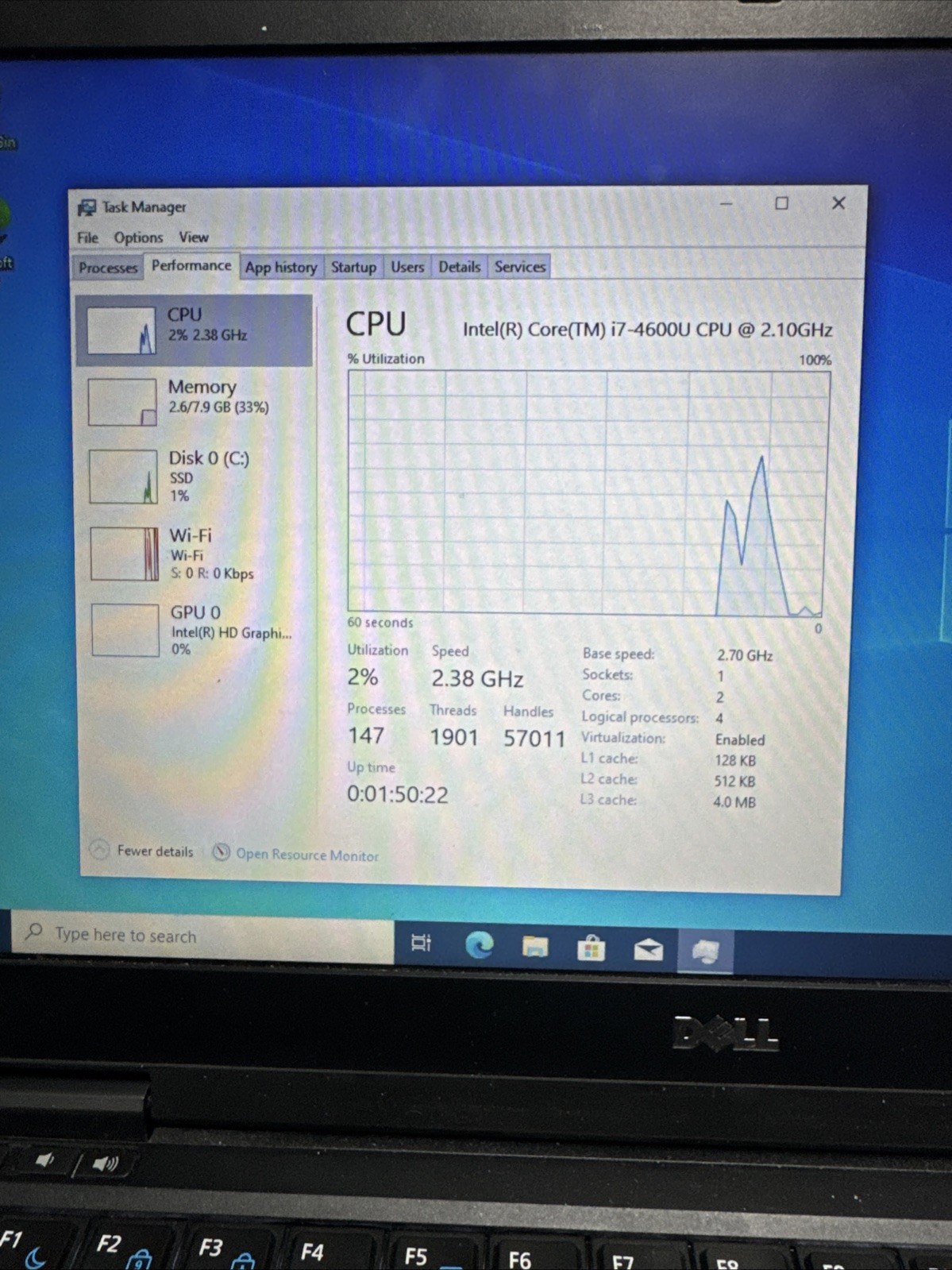 Dell Latitude E7240 Laptop Silver/Black