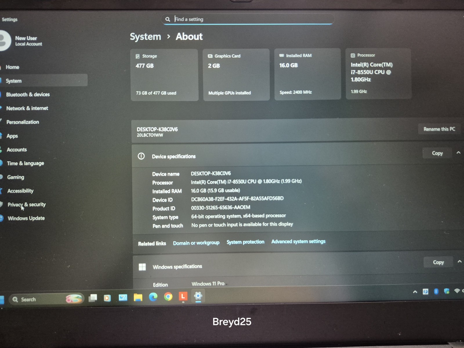 LENOVO THINKPAD P52S i7-8550U 16GB 512GB SSD NVIDIA P500 WIN 11 +OFFICE PRO 2024