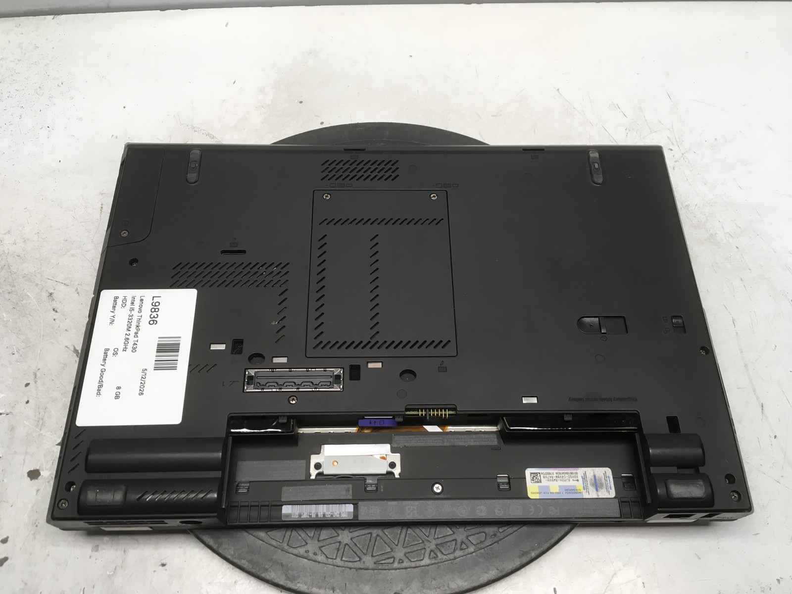Lenovo ThinkPad T430 Intel i5-3320M 2.6GHz 8 GB NO HDD No Batt
