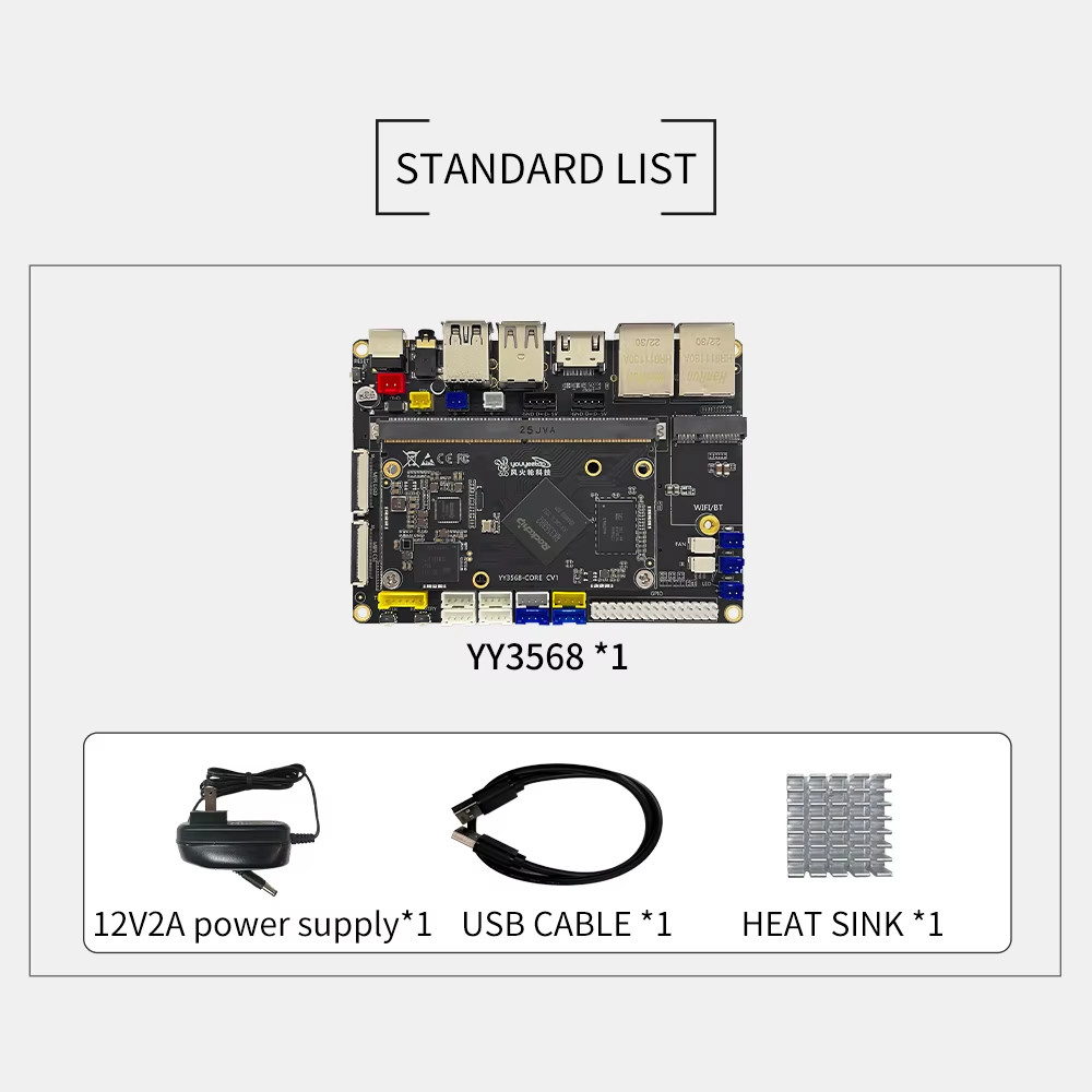 YY3568 Dual Gigabit Ethernet Development Board RockChip RK3568 SoC with Expandab