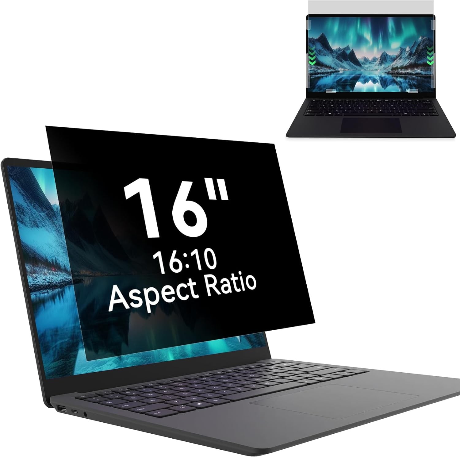 Laptop Privacy Screen 16 Inch, Anti-Glare Blue Light Computer Monitor Protector