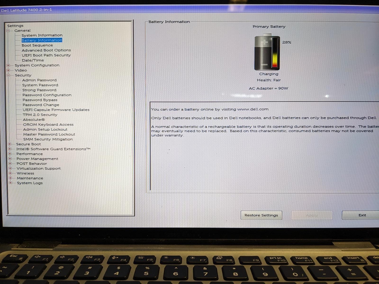 DELL LATITUDE 7400 2-IN-1 i5-8365U @ 1.60GHz, 16GB RAM, NO HDD/OS