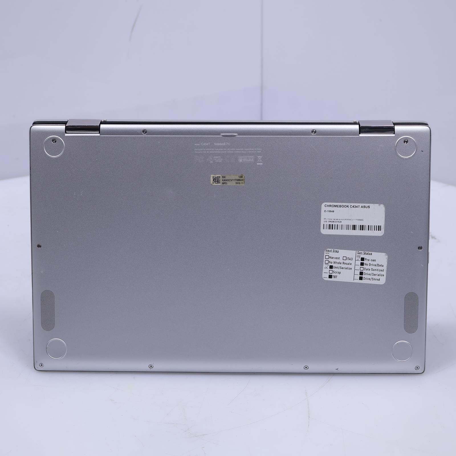 Asus Chromebook C434T m3-8100Y 4GB RAM 64GB SSD No OS