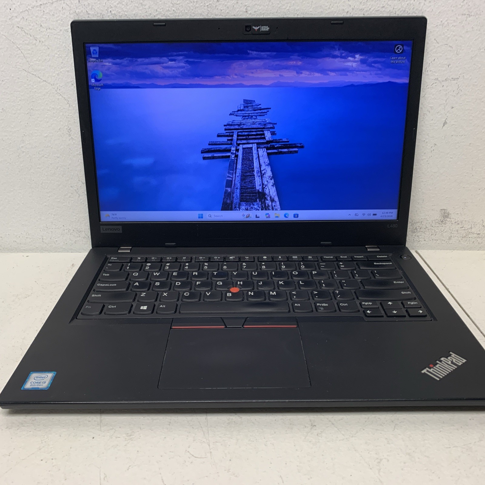 Lenovo ThinkPad L480 14″ Core i3-8130U 2.20 GHz 8GB RAM 256 GB SSD Wind 11 Pro