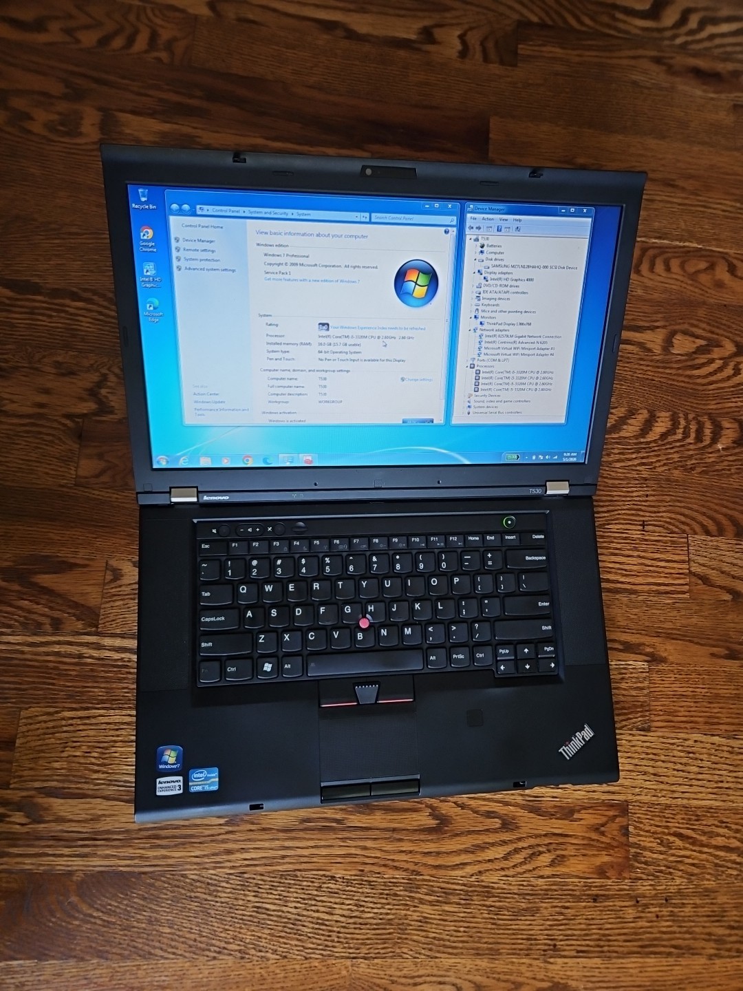 Lenovo ThinkPad T530 i5/16GB Ram 120GBSSD+500GB HDD. Win 7 Pro. Ready to Use.