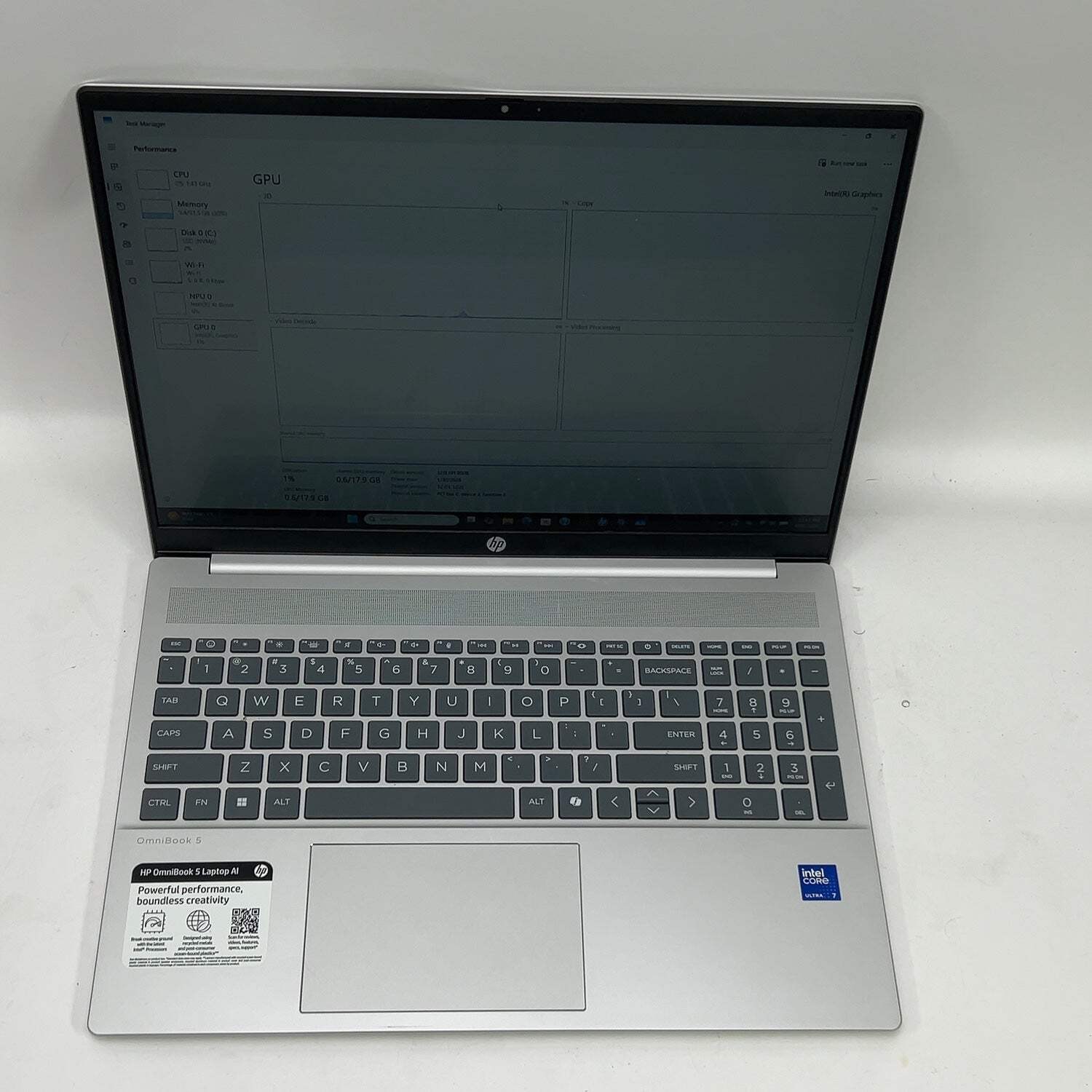HP OmniBook 5 16-AF1173CL 16″ Core Ultra 7 255U 2.00 32GB RAM 1TB SSD