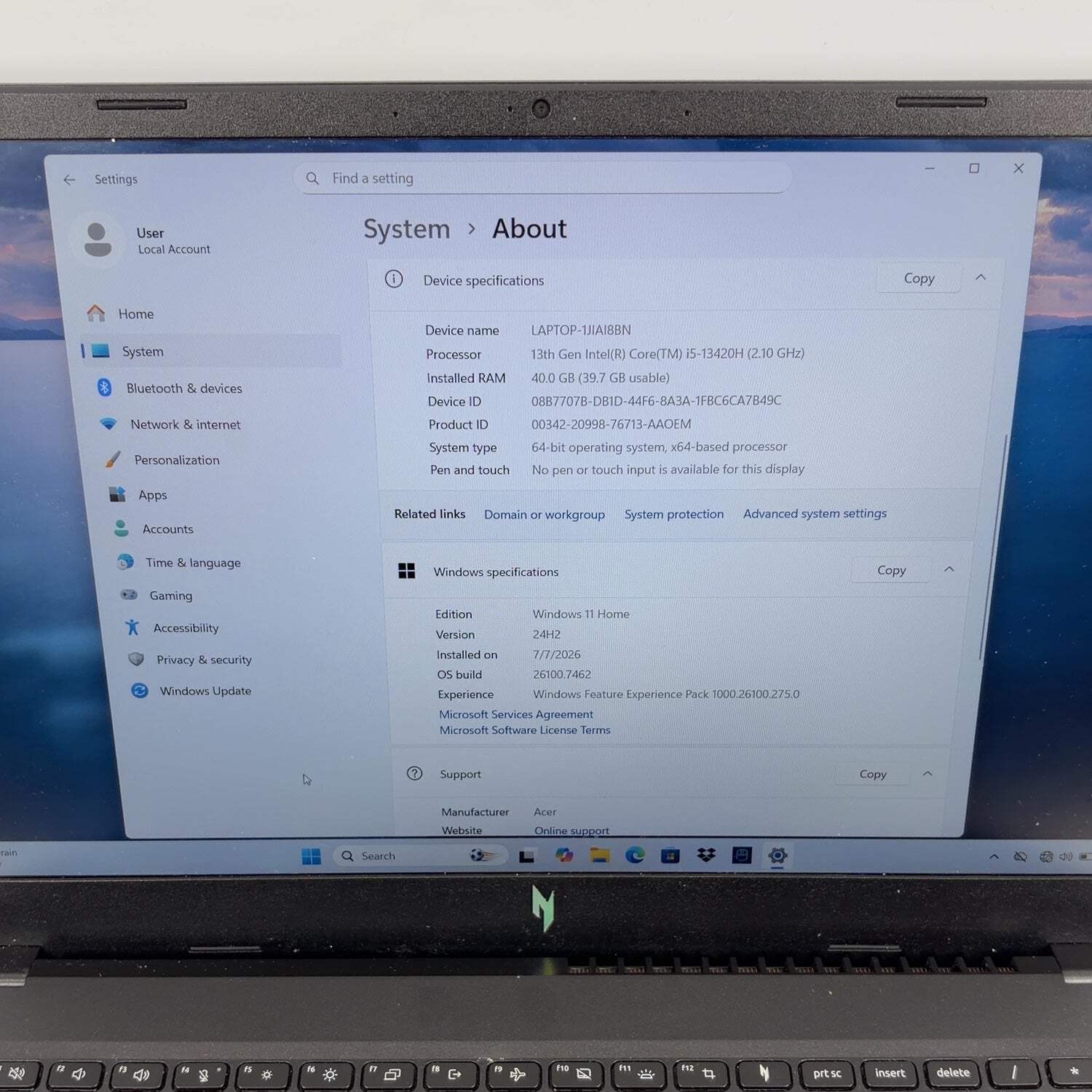 Acer Nitro V 15 ANV15-51 14″ i5-13420H 8GB RAM 512GB SSD GeForce RTX 2050