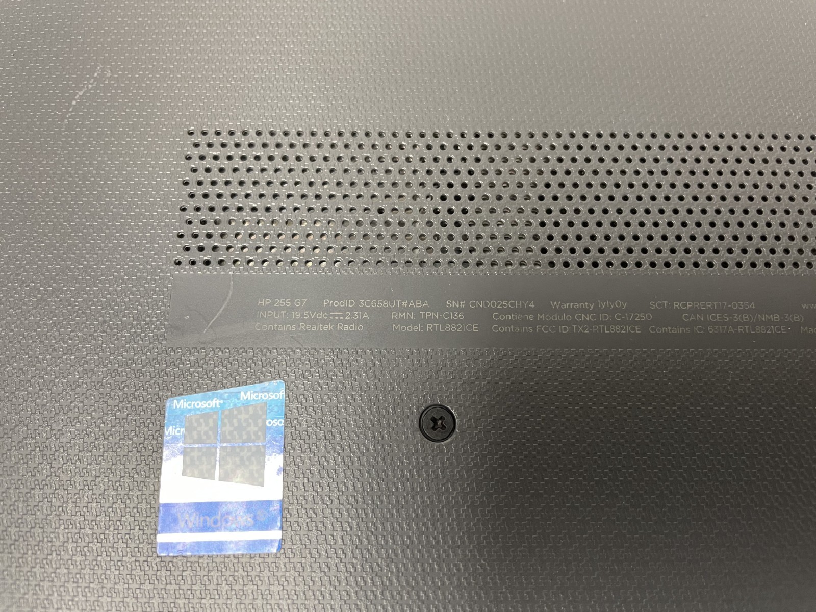 HP 255 G7 15.6” AMD A6-9225 @2.60GHz 8GB RAM 256GB SSD Win10Pro AMD Radeon R4