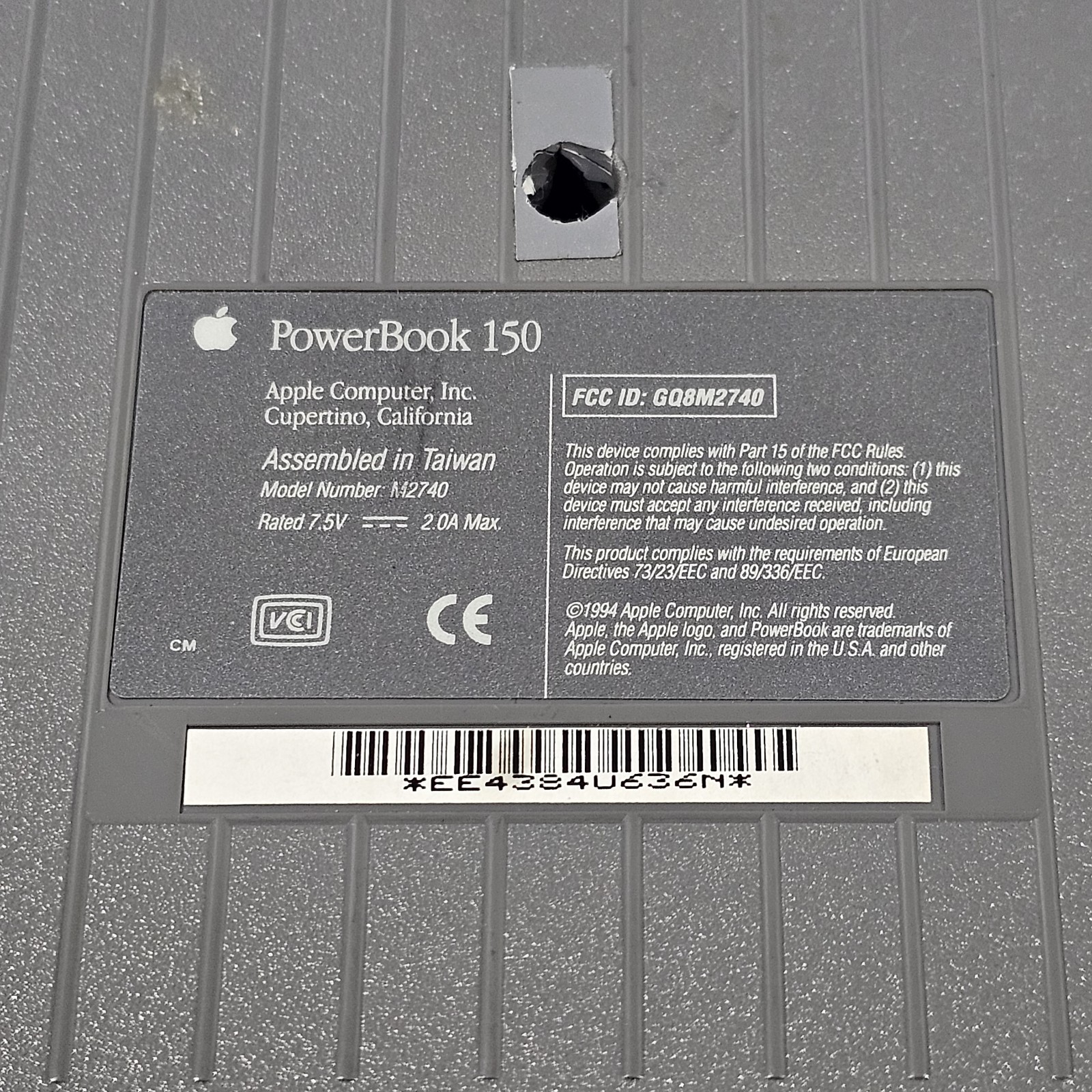 Apple Inc. PowerBook 150 Laptop Computer Notebook Vintage Powers On Ok READ!!!