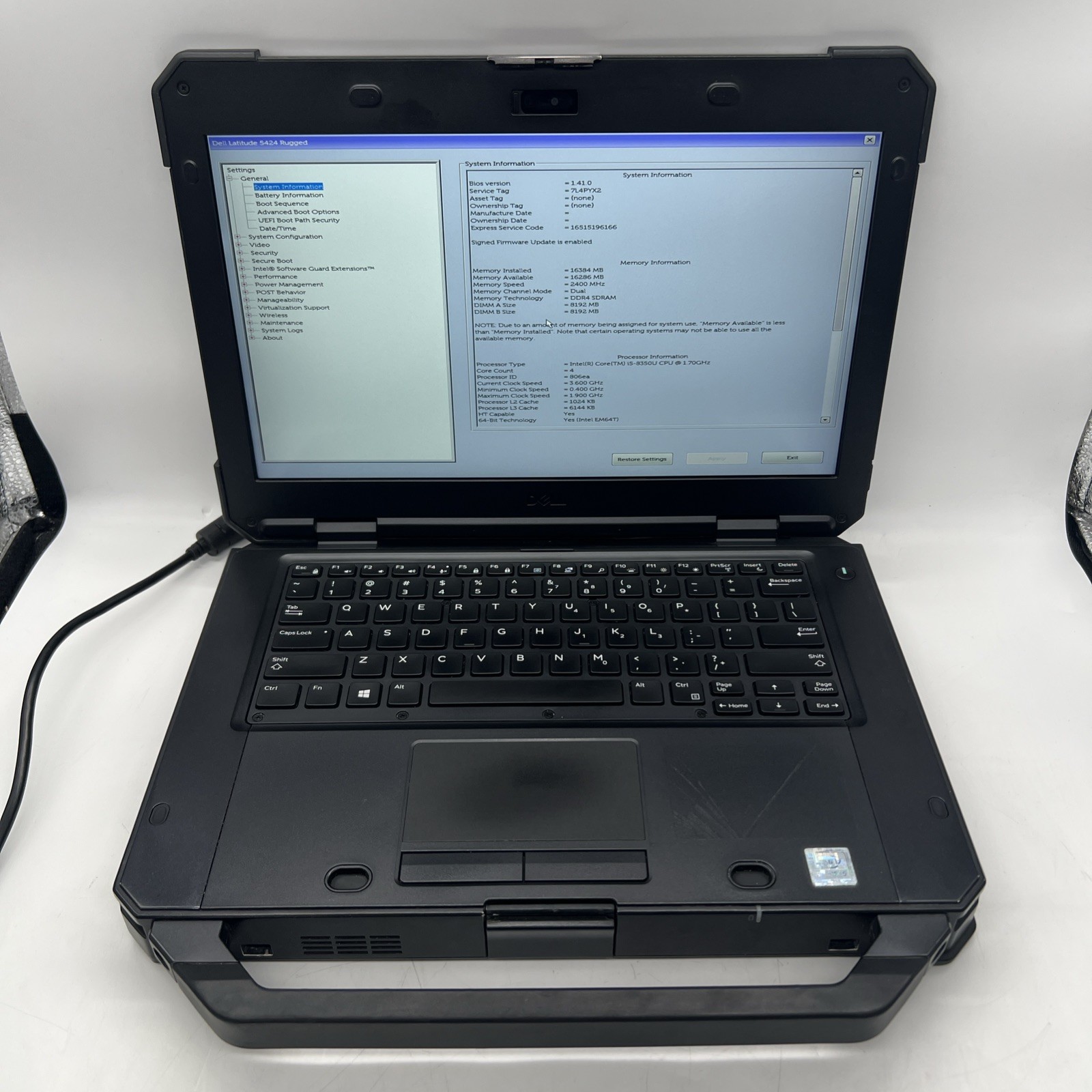Dell Latitude 5424 Rugged Touchscreen i5-8350U 1.7GHz 16GB RAM No Storage No OS