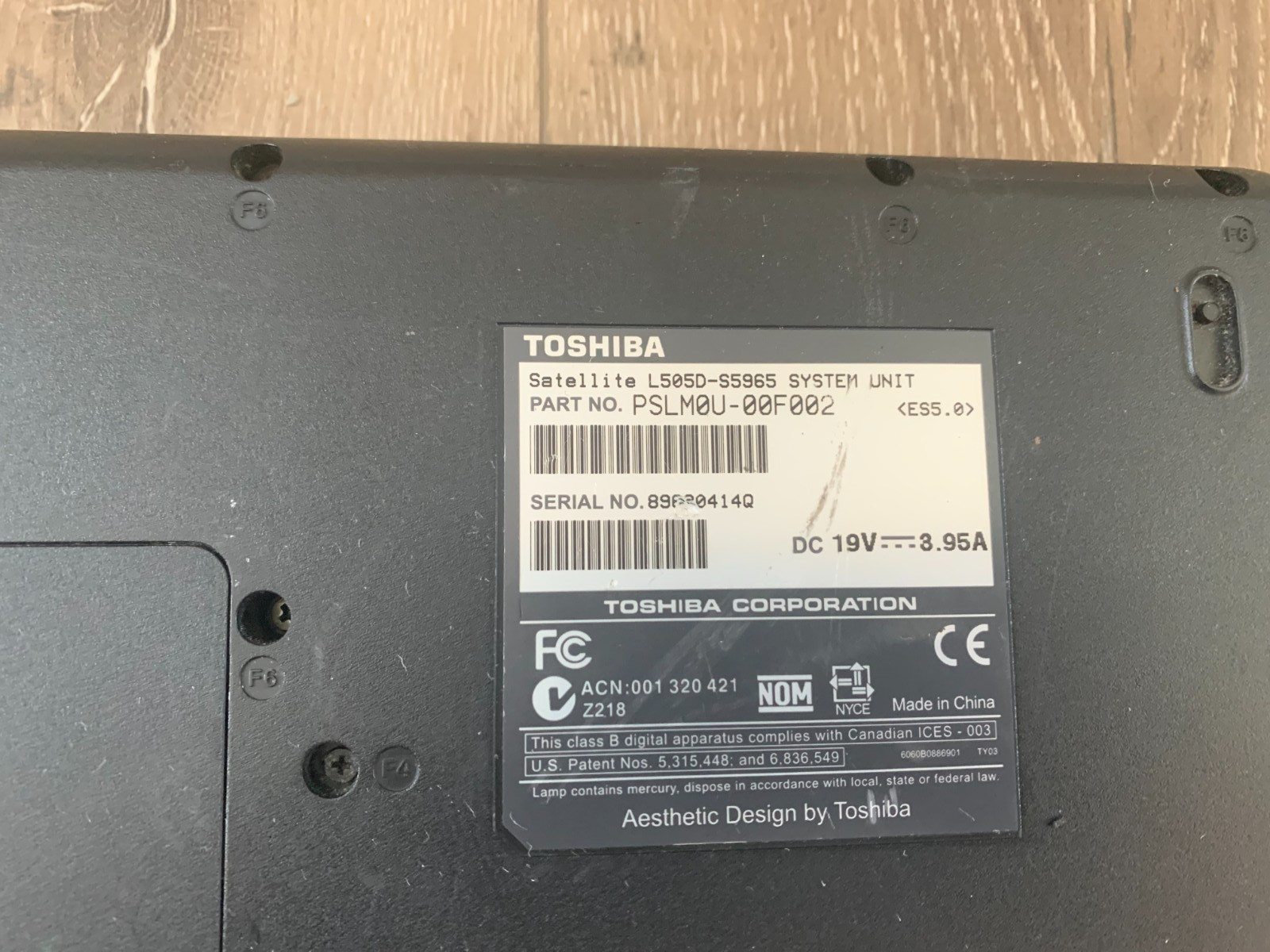 Toshiba Satellite L505D-S5965 AMD Athlon x2 Dual-Core QL-65 2.1GHz 3GB 250GB HDD