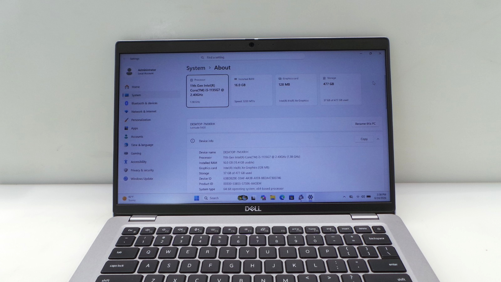 Dell Latitude 5420 | 14″ | i5-1135G7 2.40GHz | 16GB RAM 512GB NVMe | WIN 11 PRO