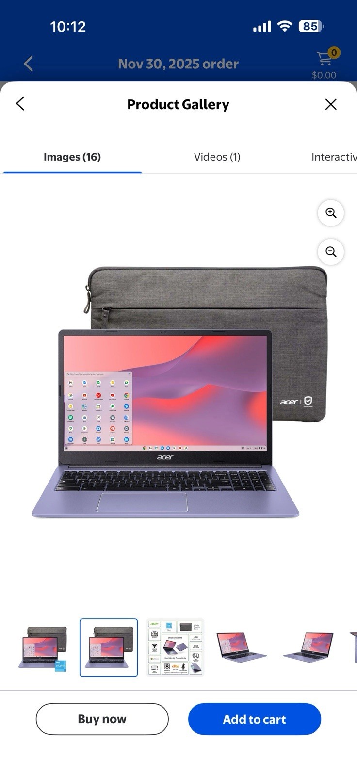Acer Chromebook 315 Laptop 15”6 inches brand New Inbox N 45 protective Sleeve