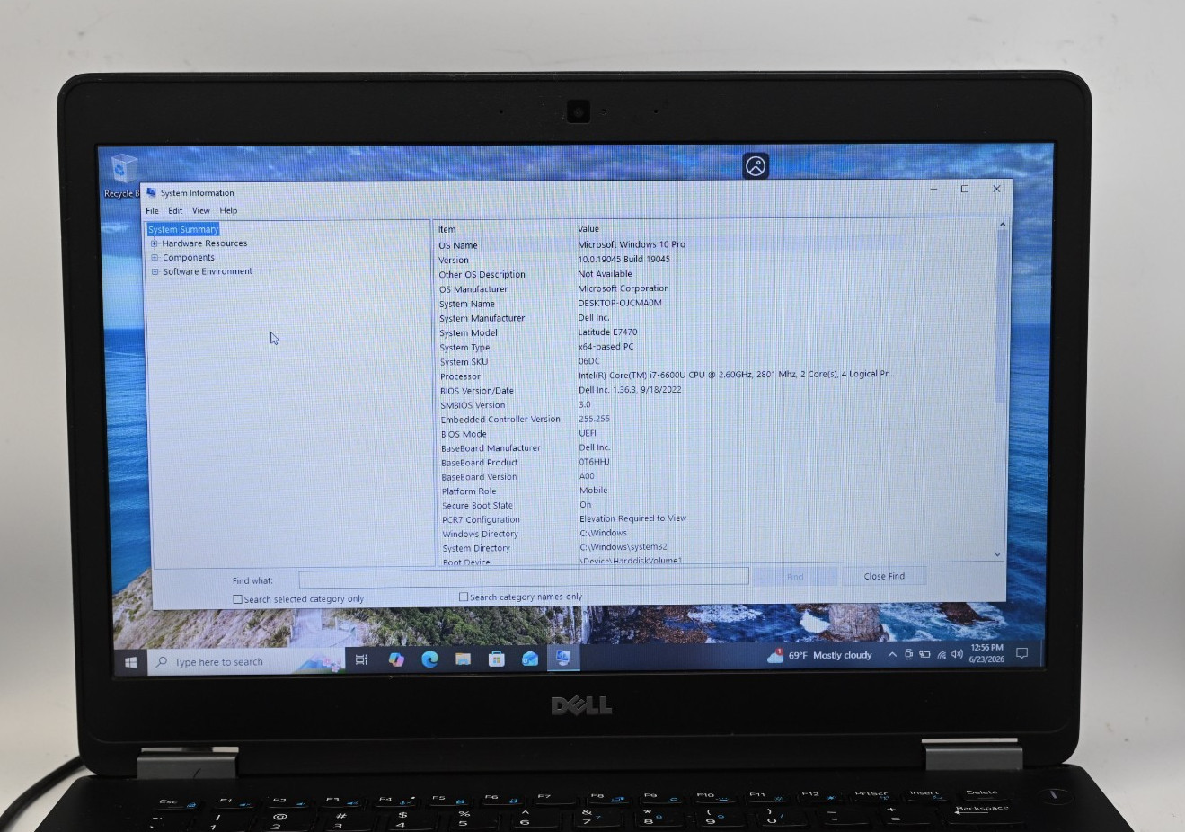 Dell Latitude E7470 i7-6600U 2.6GHz 16GB RAM 128GB SSD – Windows 10 Pro