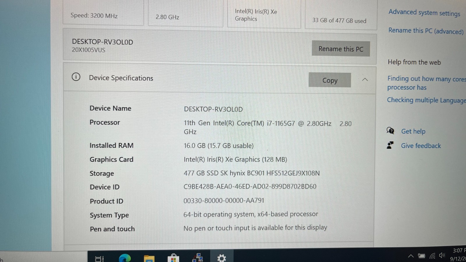Lenovo ThinkPad L14 Gen 2 20X1003HUS SPF32NRF2 (Grade D)