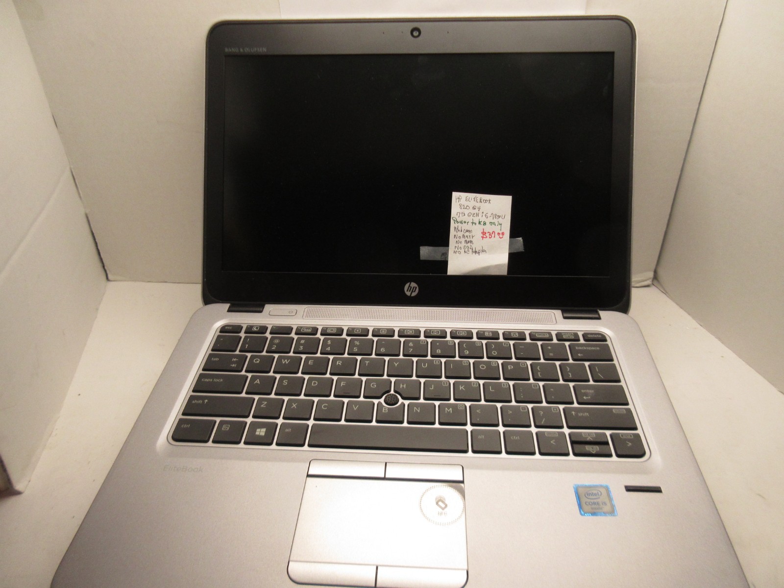 HP ELITEBOOK 820 G4 I5-7800U…7TH GEN LAPTOP, NO BOTTOM COVER, NOT WORKING