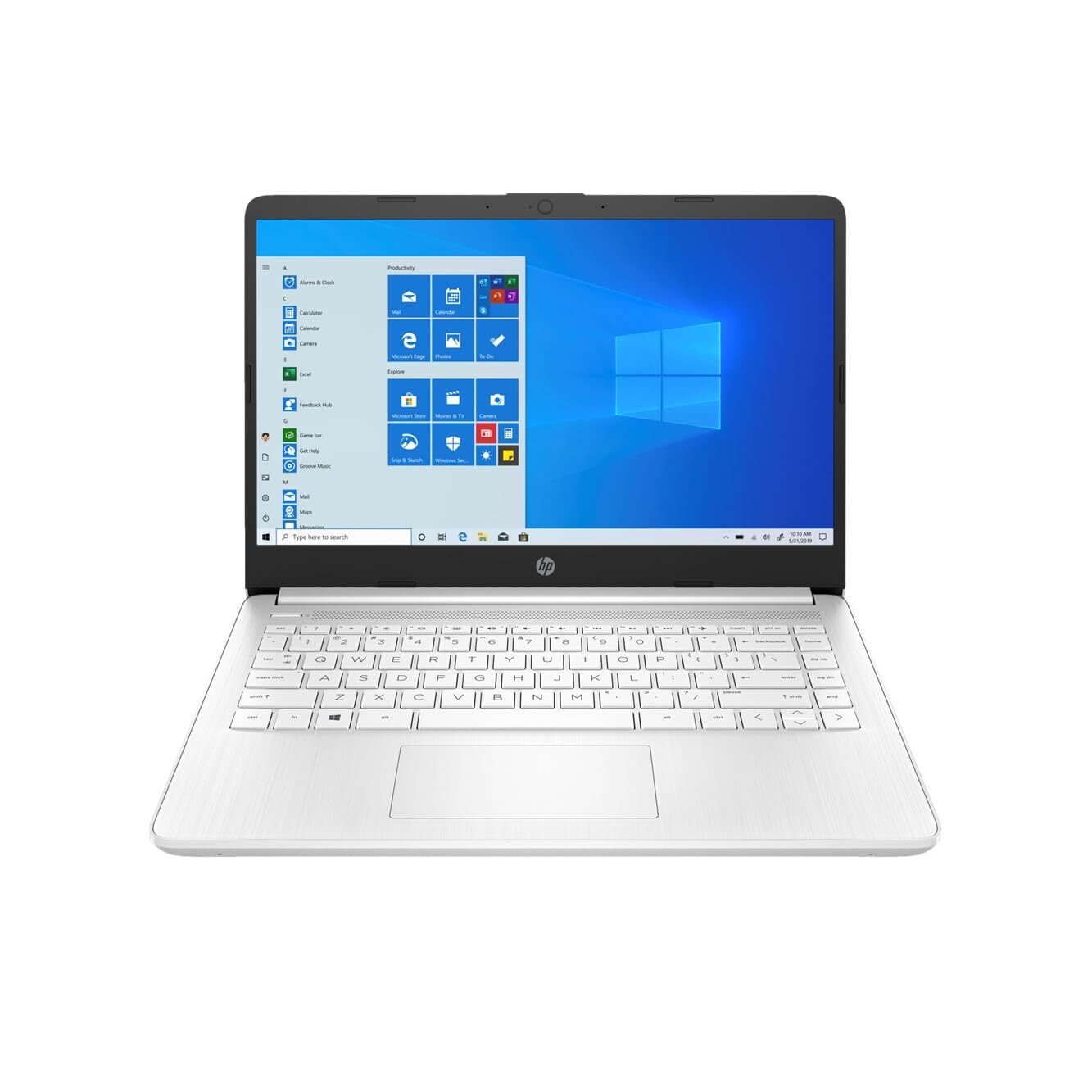 HP 14″ Laptop N4020 4GB 64GB Touchscreen Win 11 H 14-dq0080nr Snowflake White