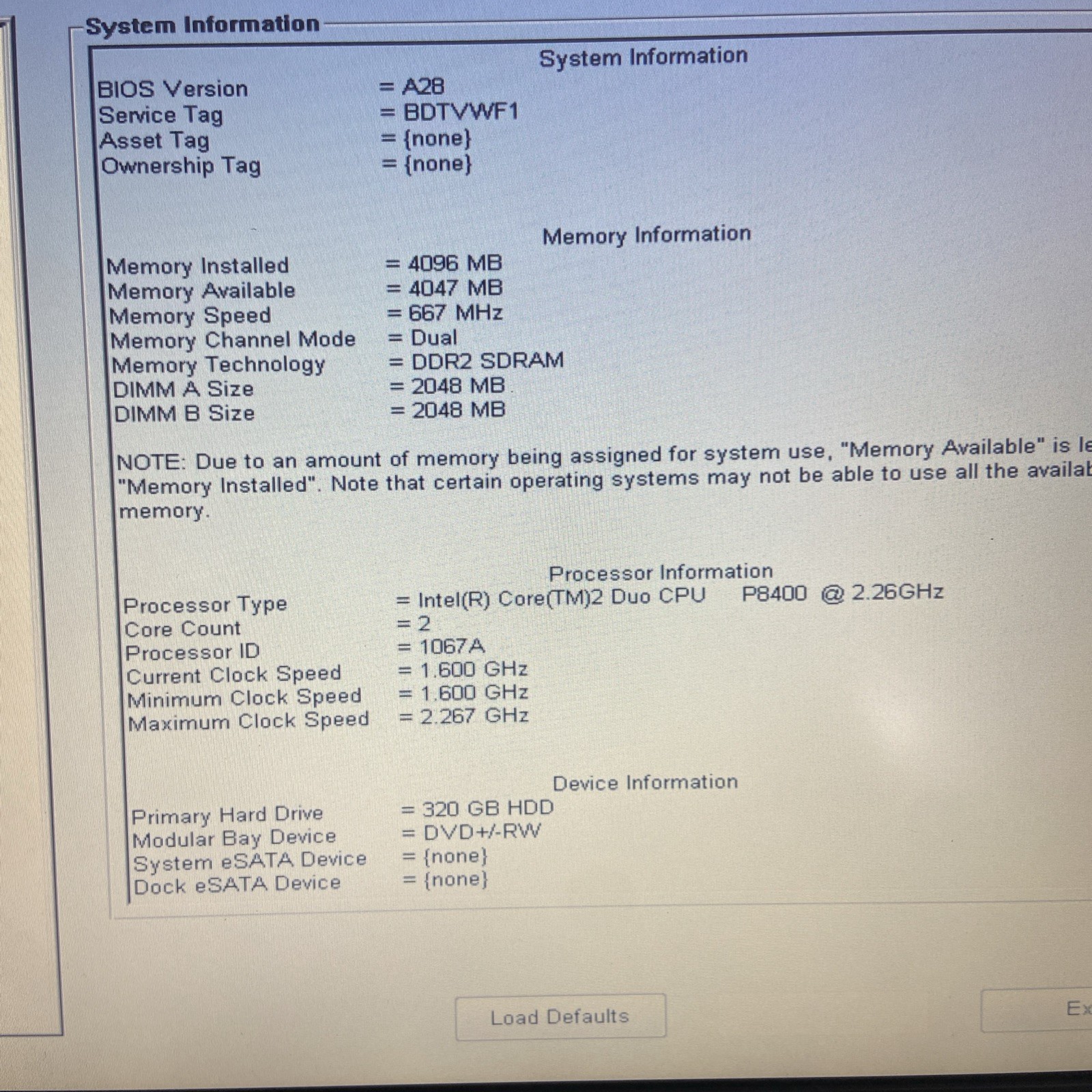 DELL LATITUDE E6400 – 14″ HD, 2.53GHz , 4GB RAM, 320GB HDD(no cover), Wins 10