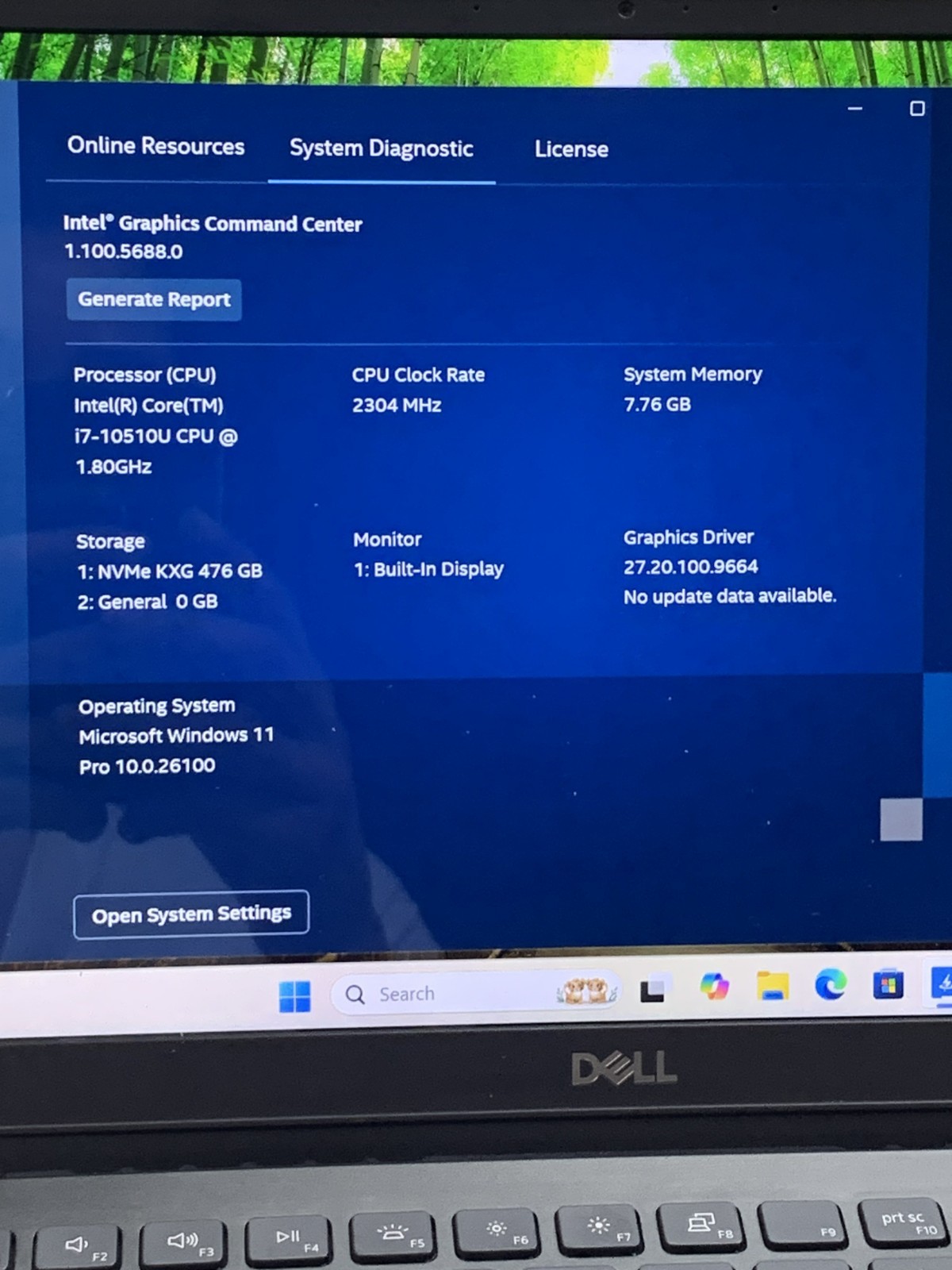 DELL VOSTRO 5391 INTEL CORE i7-10510U@1.80GHZ 8GB RAM 512GB NVME W11P W/AC *READ
