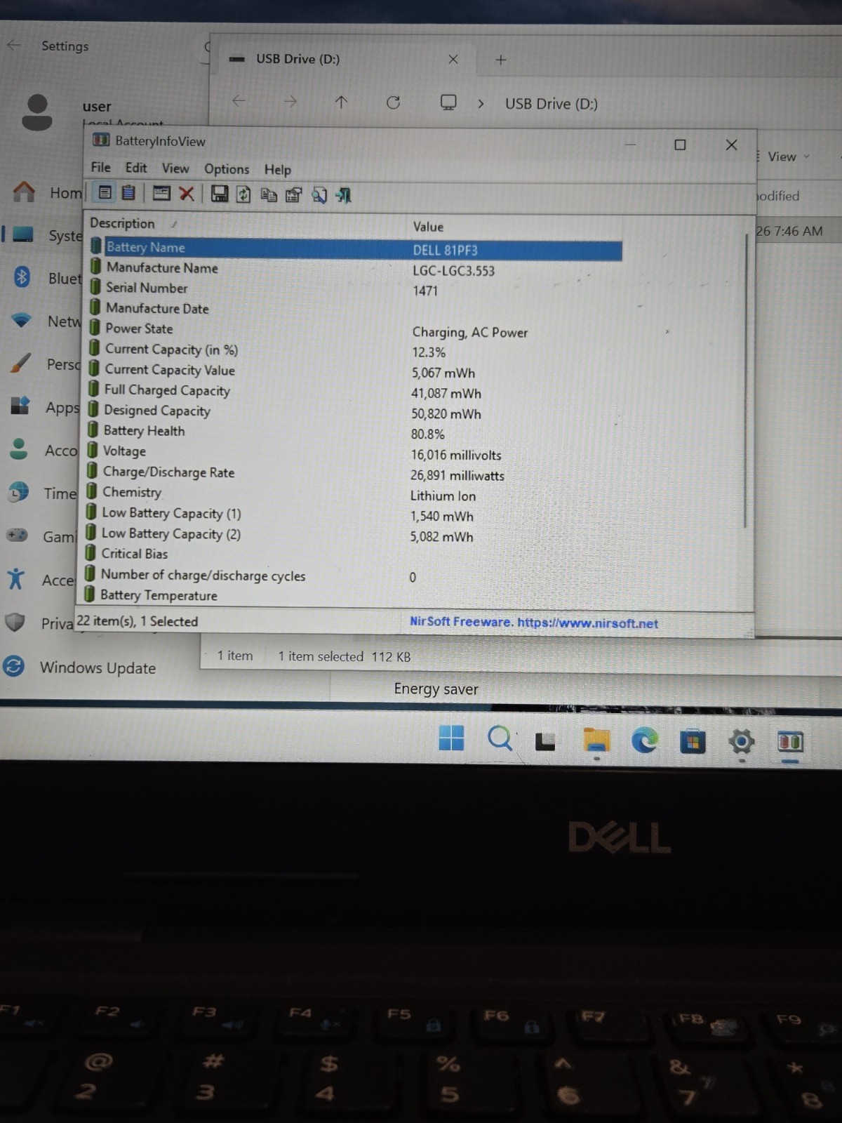Dell Latitude 3310 13.3″ Intel i5 Black 8GB RAM 256GB SSD Win 11 Pro 65w Charger