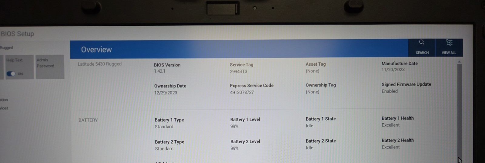 Dell Latitude 14” Rugged 5430 Intel 11th i7 16GB 512GB SSD 2 NEW Dell batteries