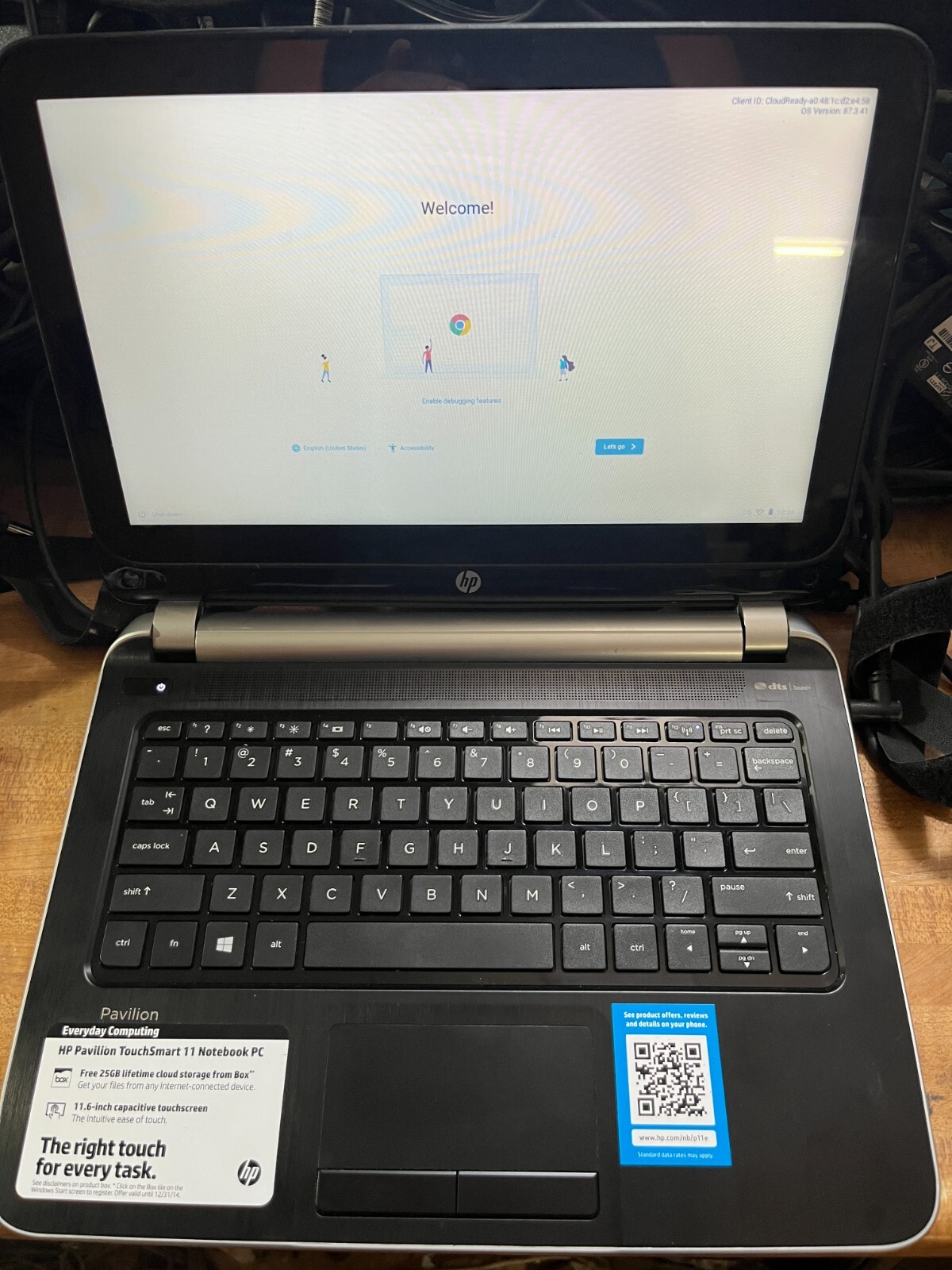 Hp Pavilion Tuchsmart 11 Notebook Chromebook AMD a4-1250 4GB Ram 250GB Webcam