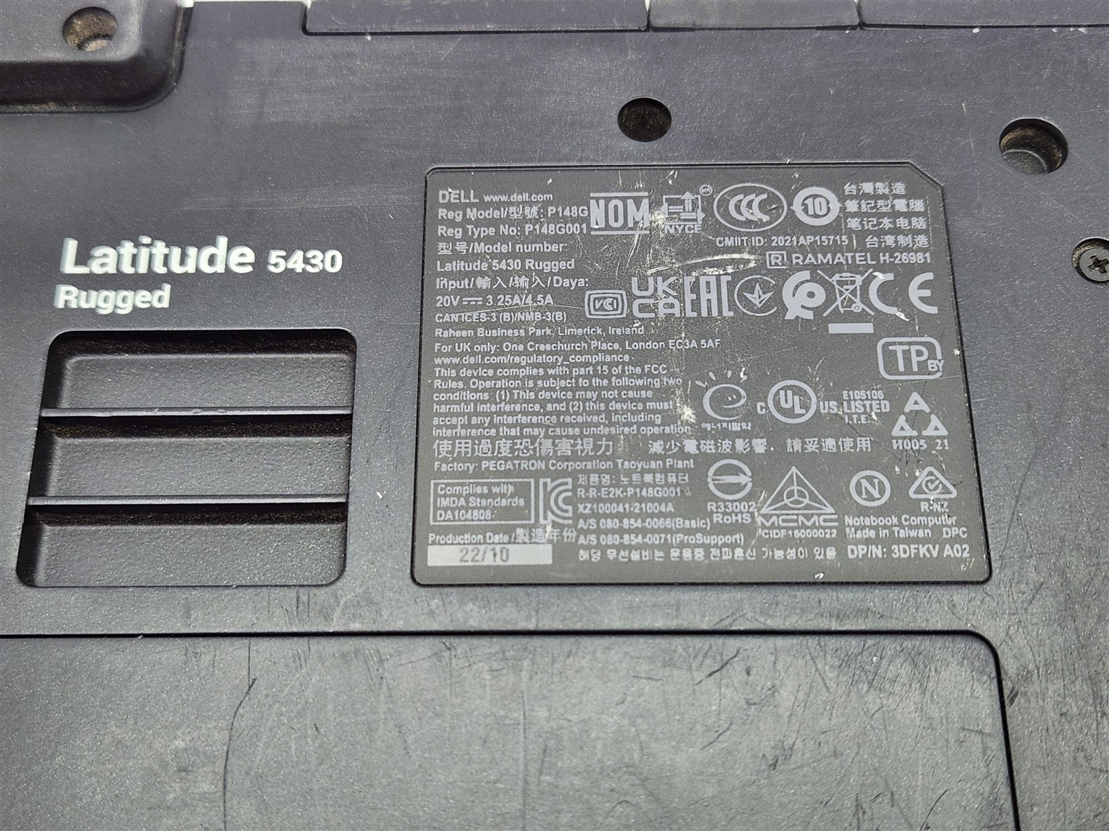 14″Dell Latitude 5430 Rugged Core i5-1145G7 8GB 1TB M.2 Laptop~BAD USB BAD SOUND