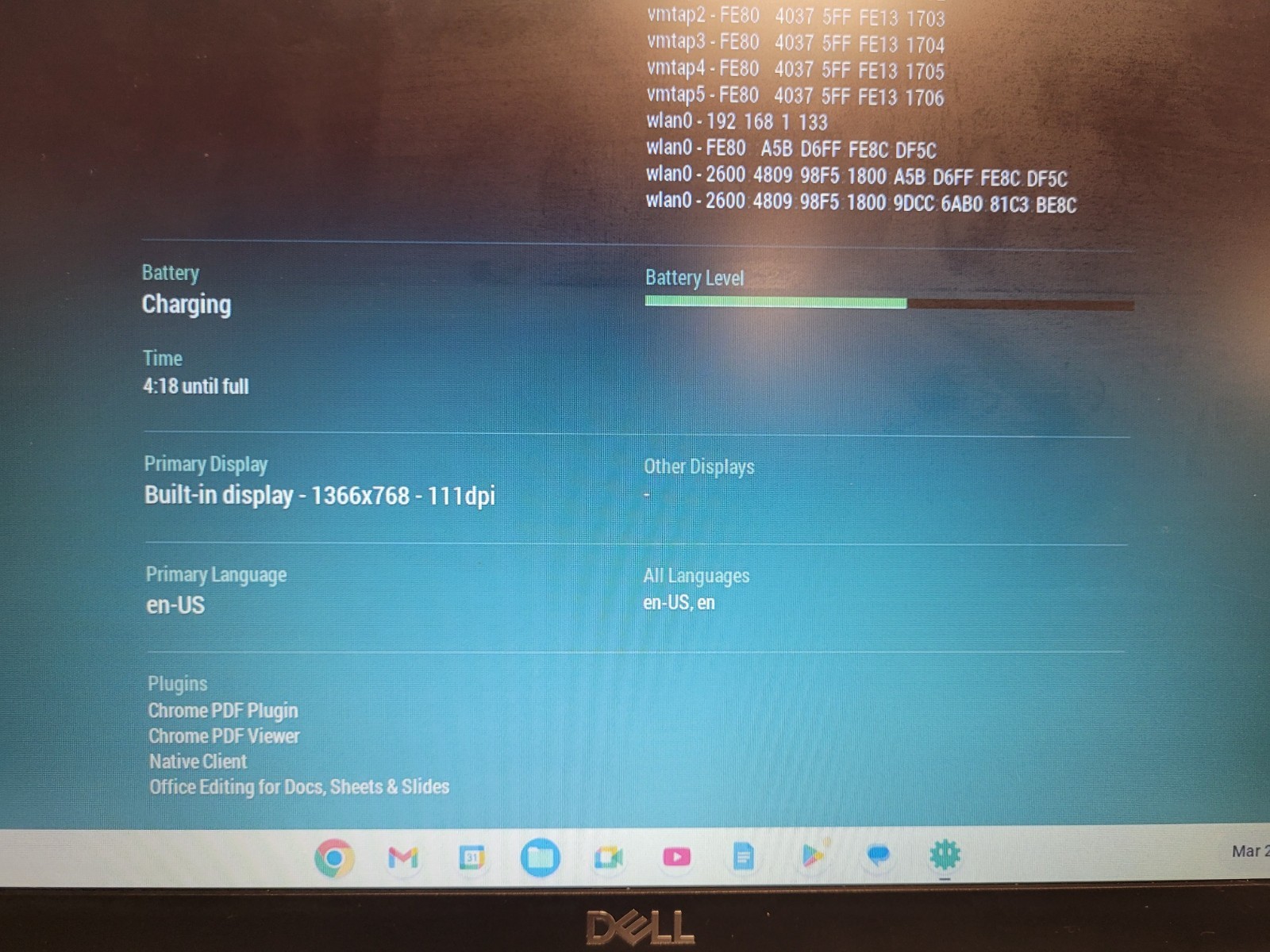 Dell latitude 5400 chrome i3-8145u 2.1gh 8gb ram 128gb ssd Linux charger G1WTP73